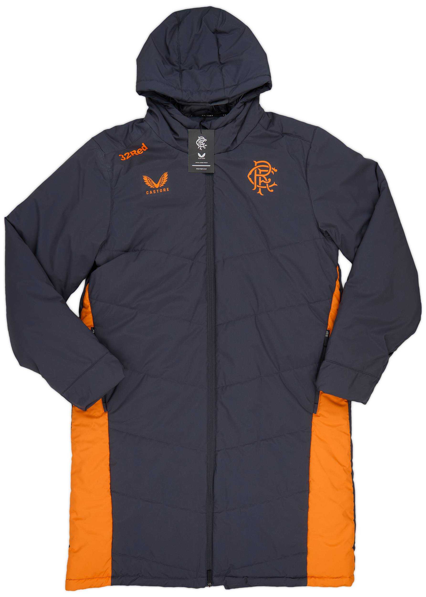 2023 24 Rangers Castore Long Bench Jacket