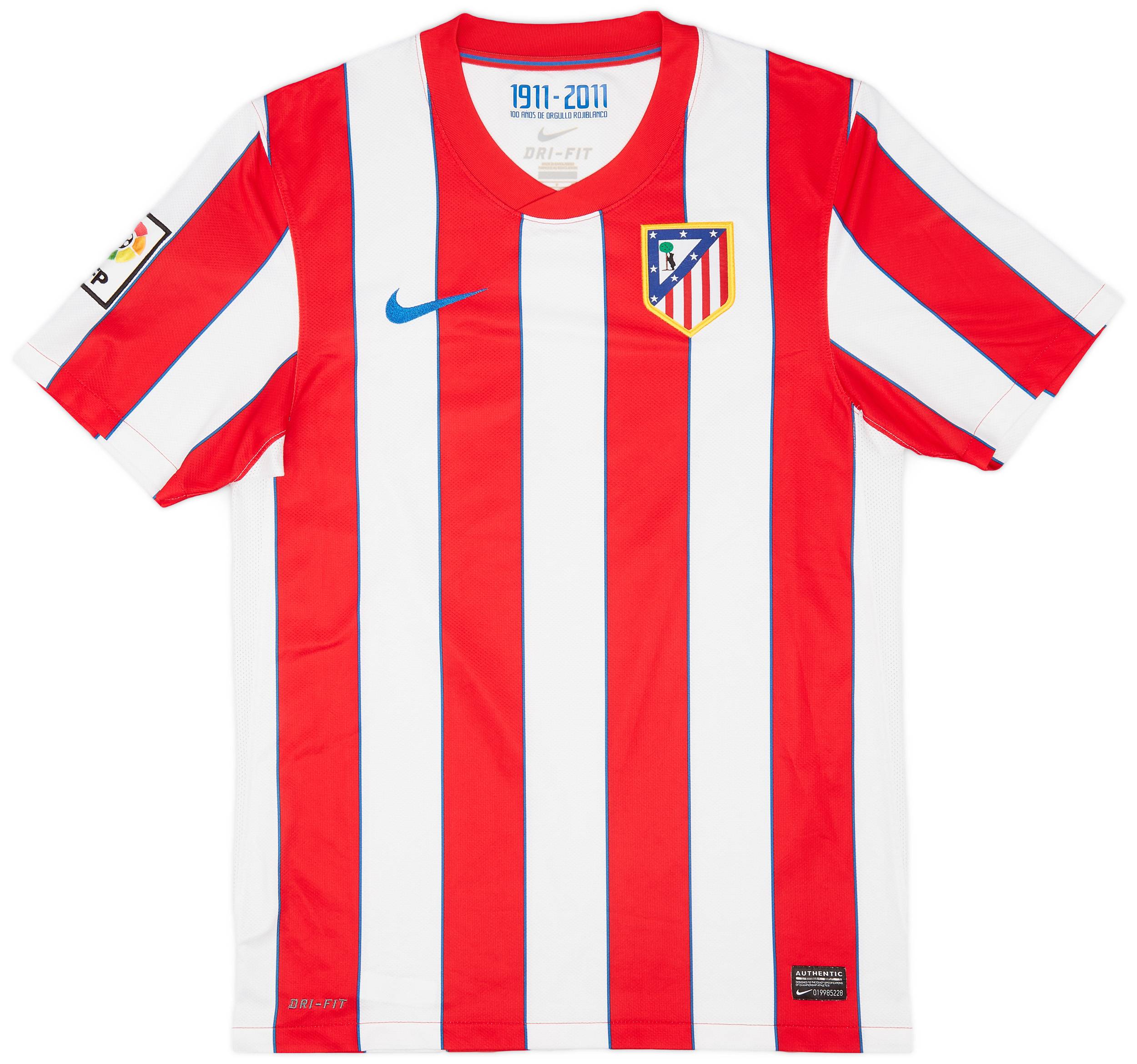 2011-12 Atletico Madrid Home Shirt - 9/10 - (S)