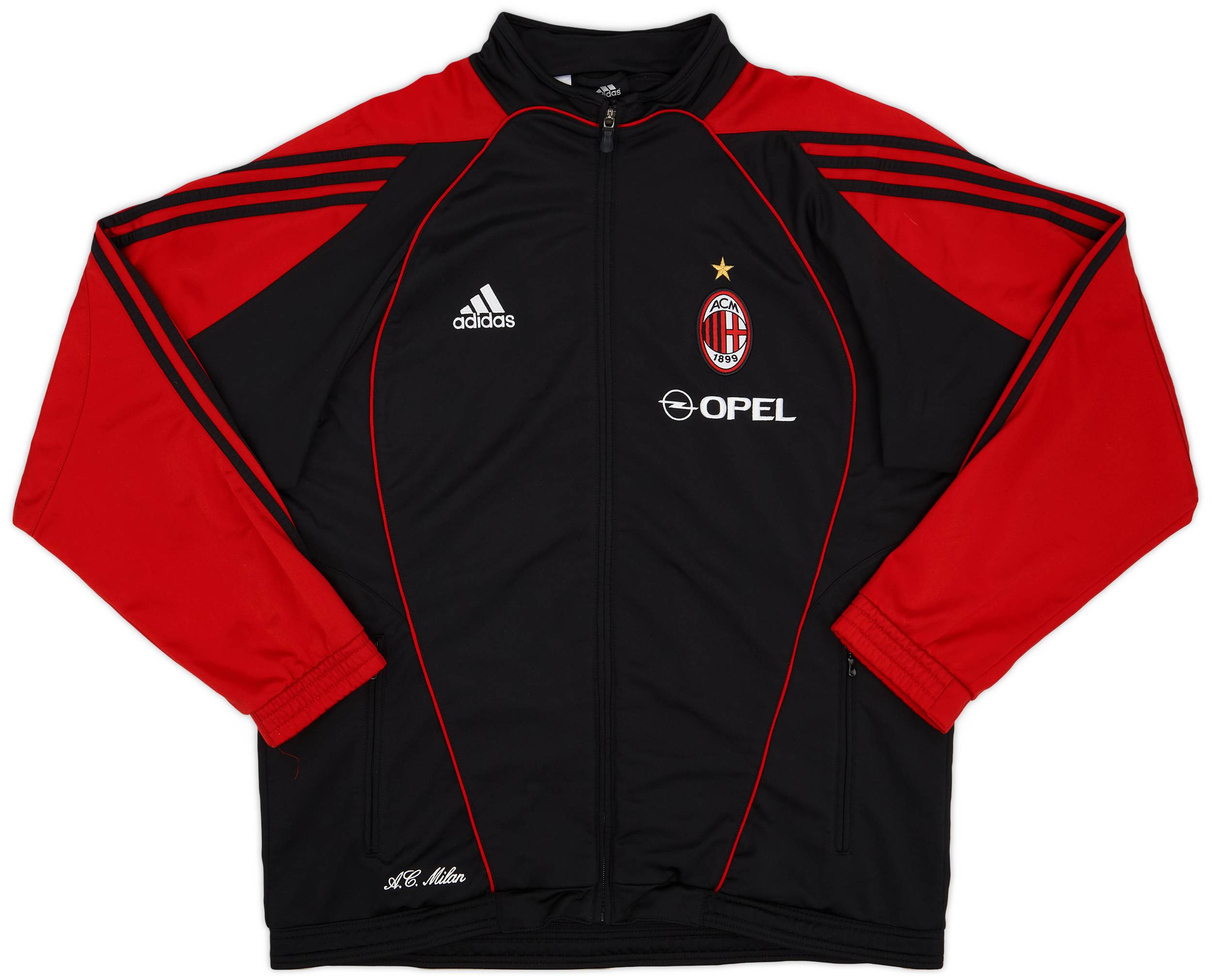 2005-06 AC Milan adidas Track Jacket - 9/10 - (L)