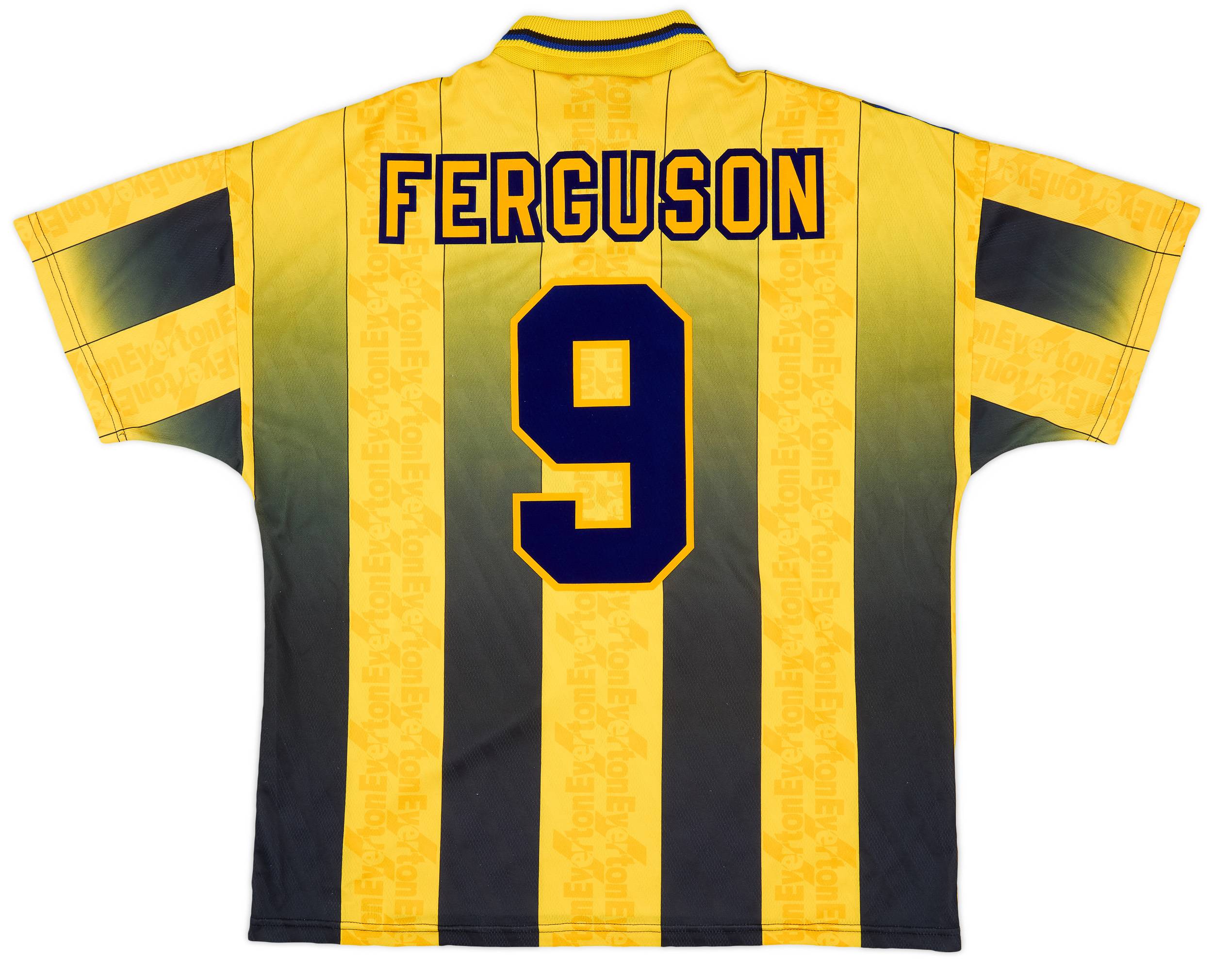 1996-98 Everton Away Shirt Ferguson #9 - 8/10 - (XL)