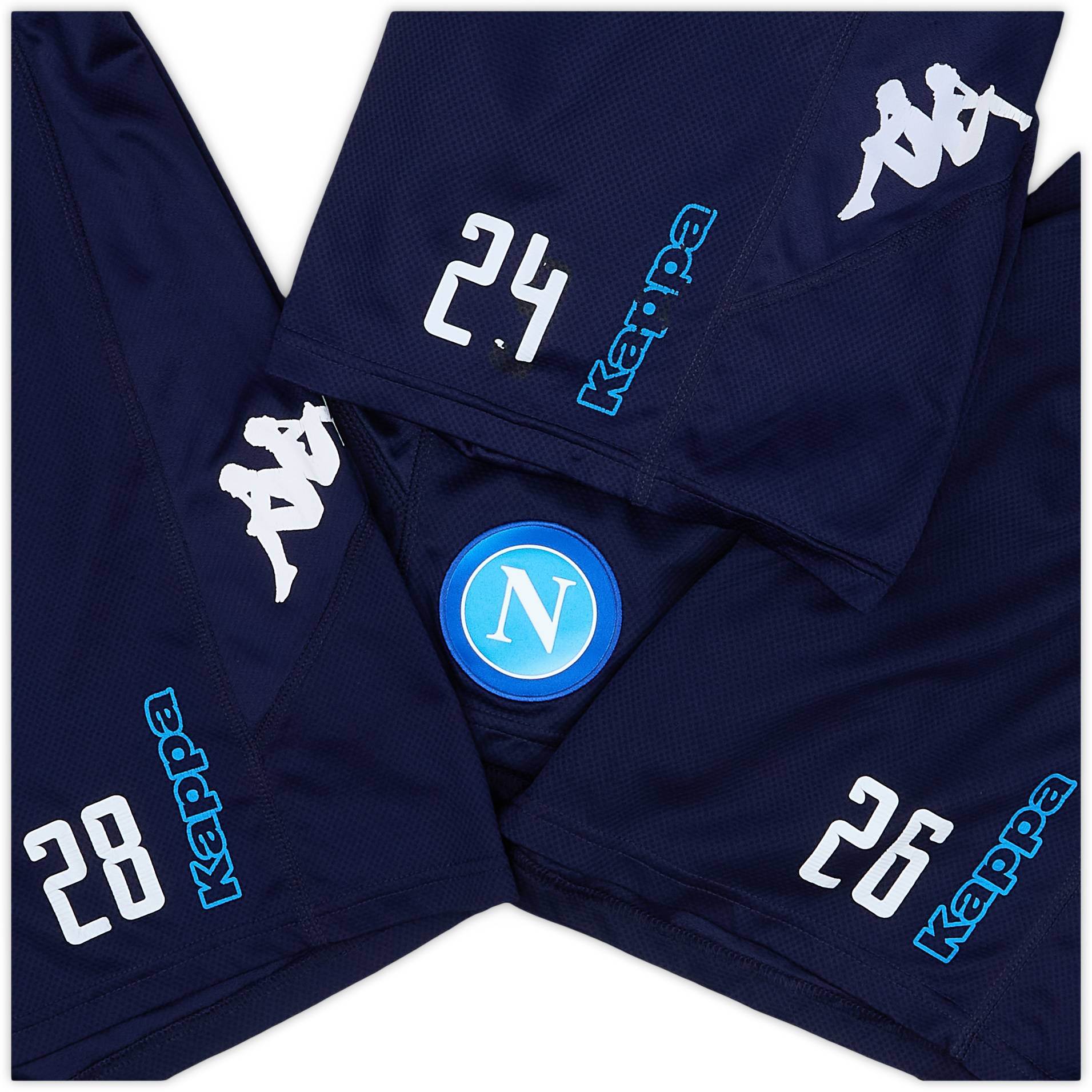 2017-18 Napoli Player Issue Training Shorts # - 5/10