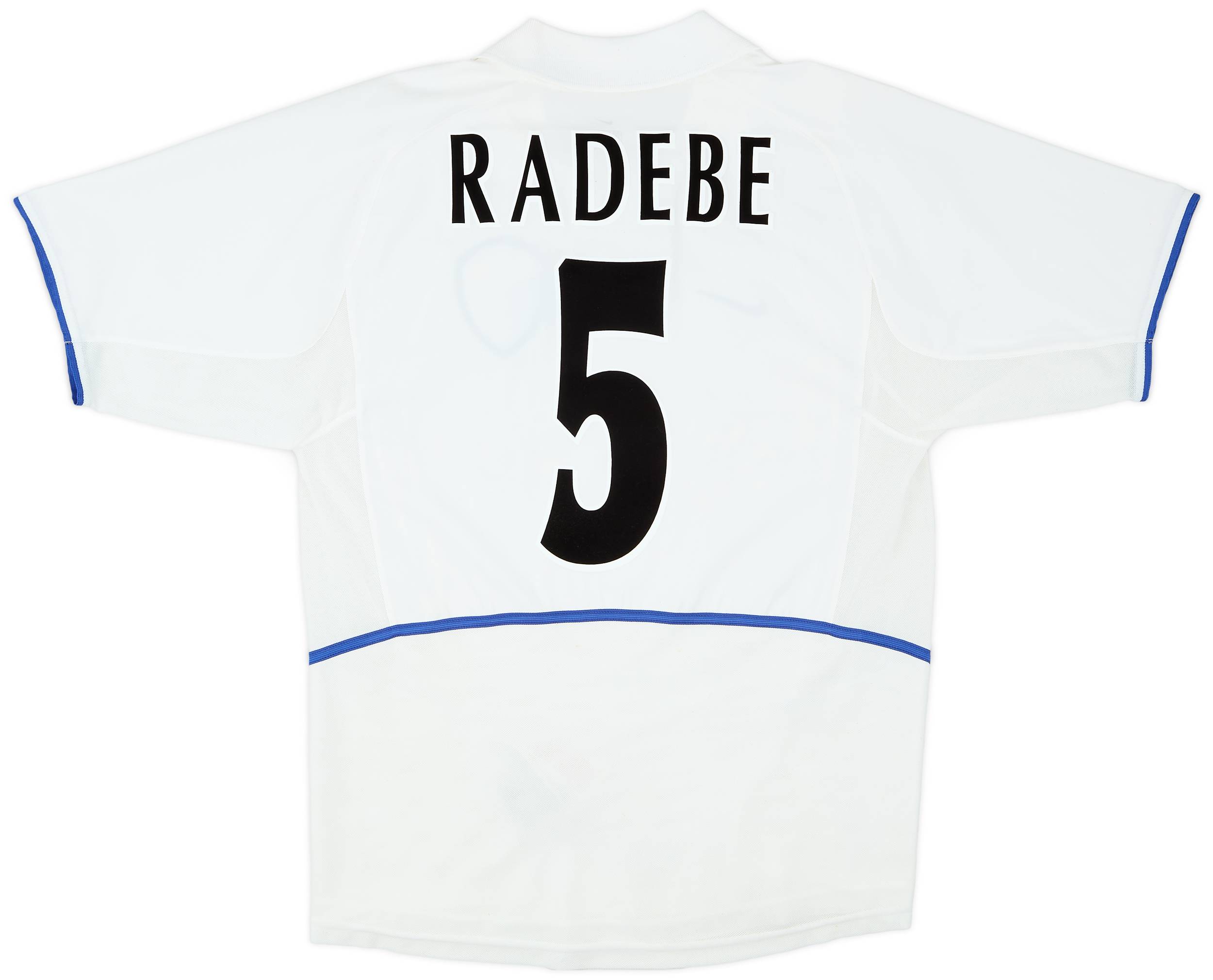 2002-03 Leeds United Home Shirt Radebe #5 - 8/10 - (S)