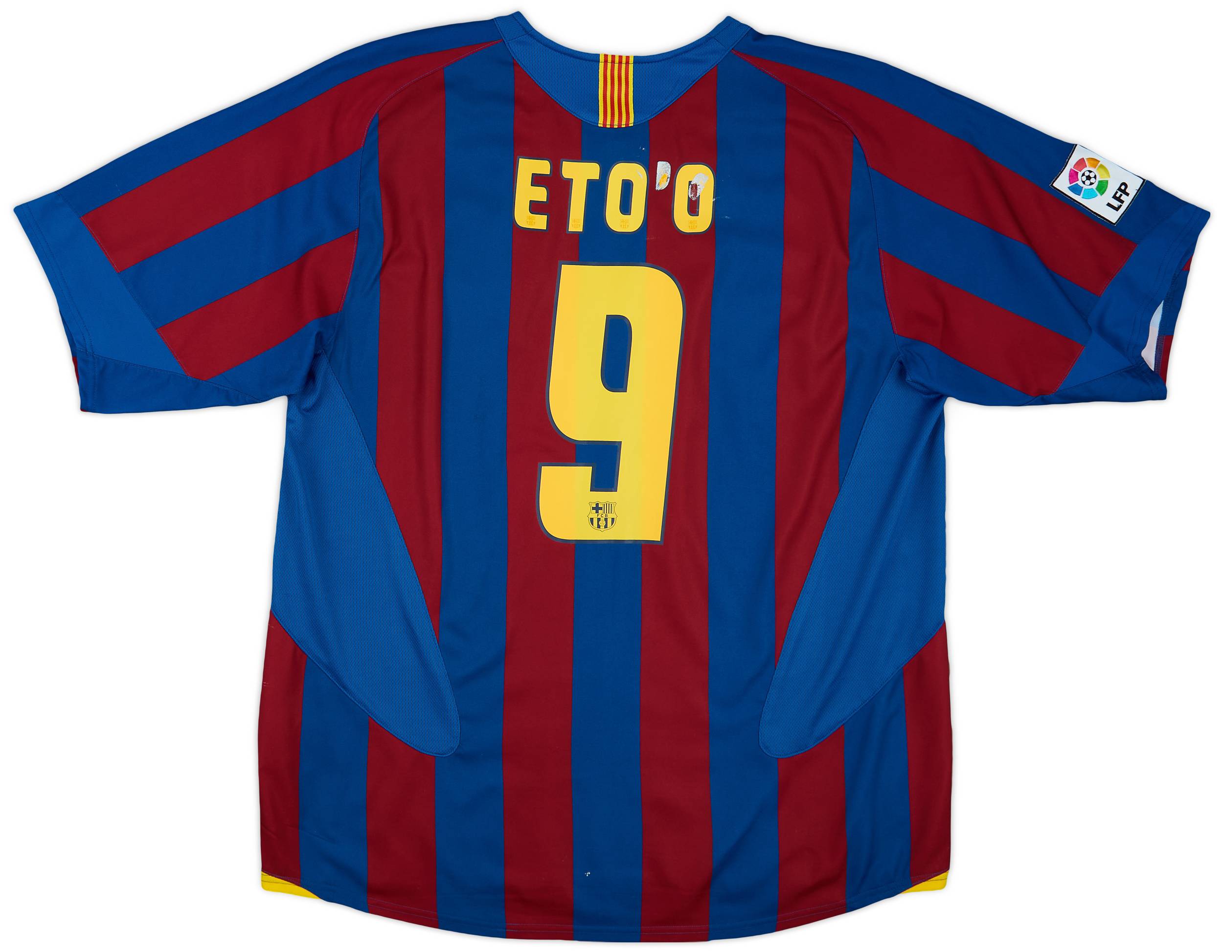 2004-05 Barcelona Home Shirt Eto'o #9 - 5/10 - (XL)