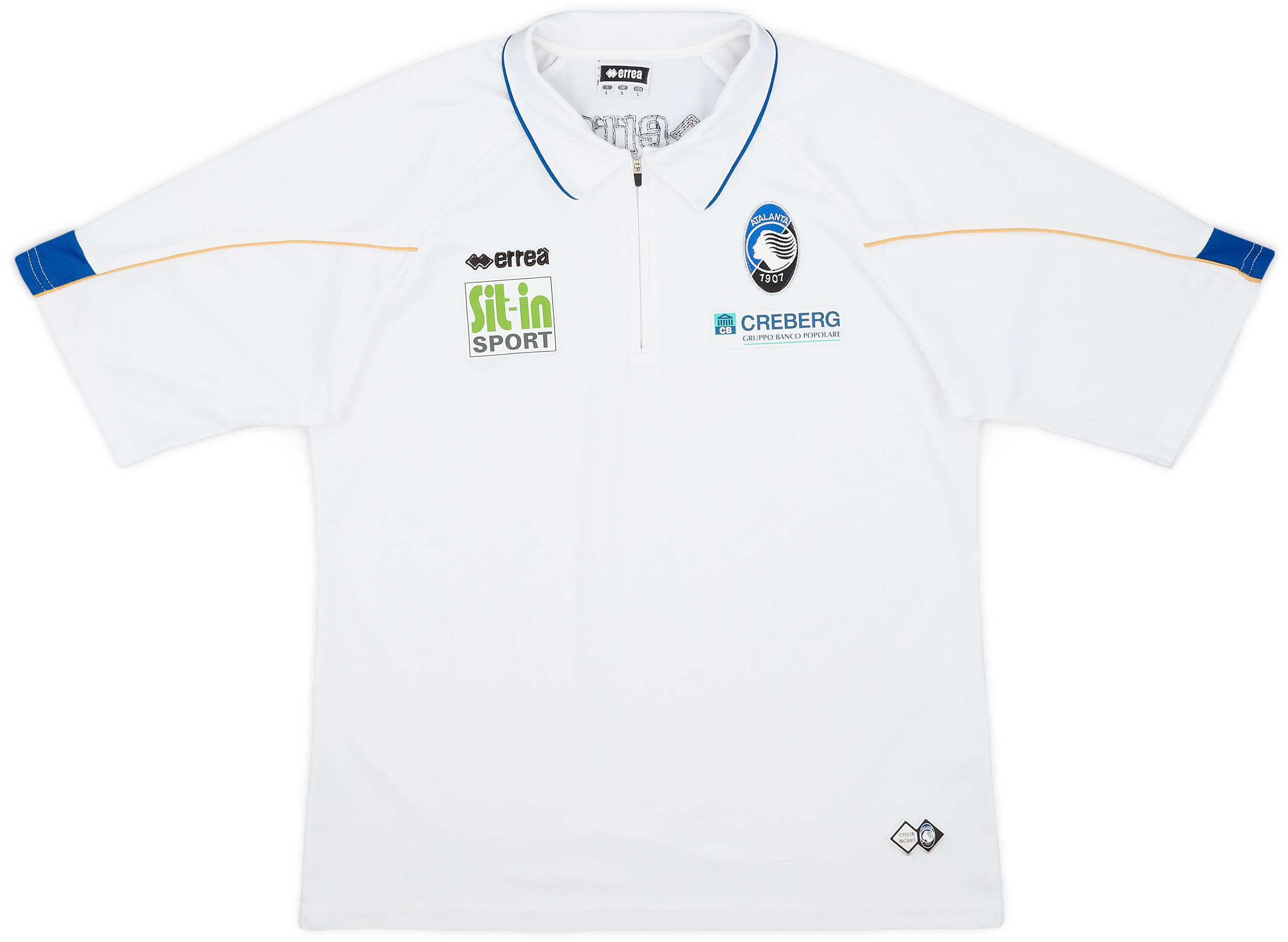 2007-08 Atalanta Errea 1/4 Zip Polo Shirt - 7/10 - (L)