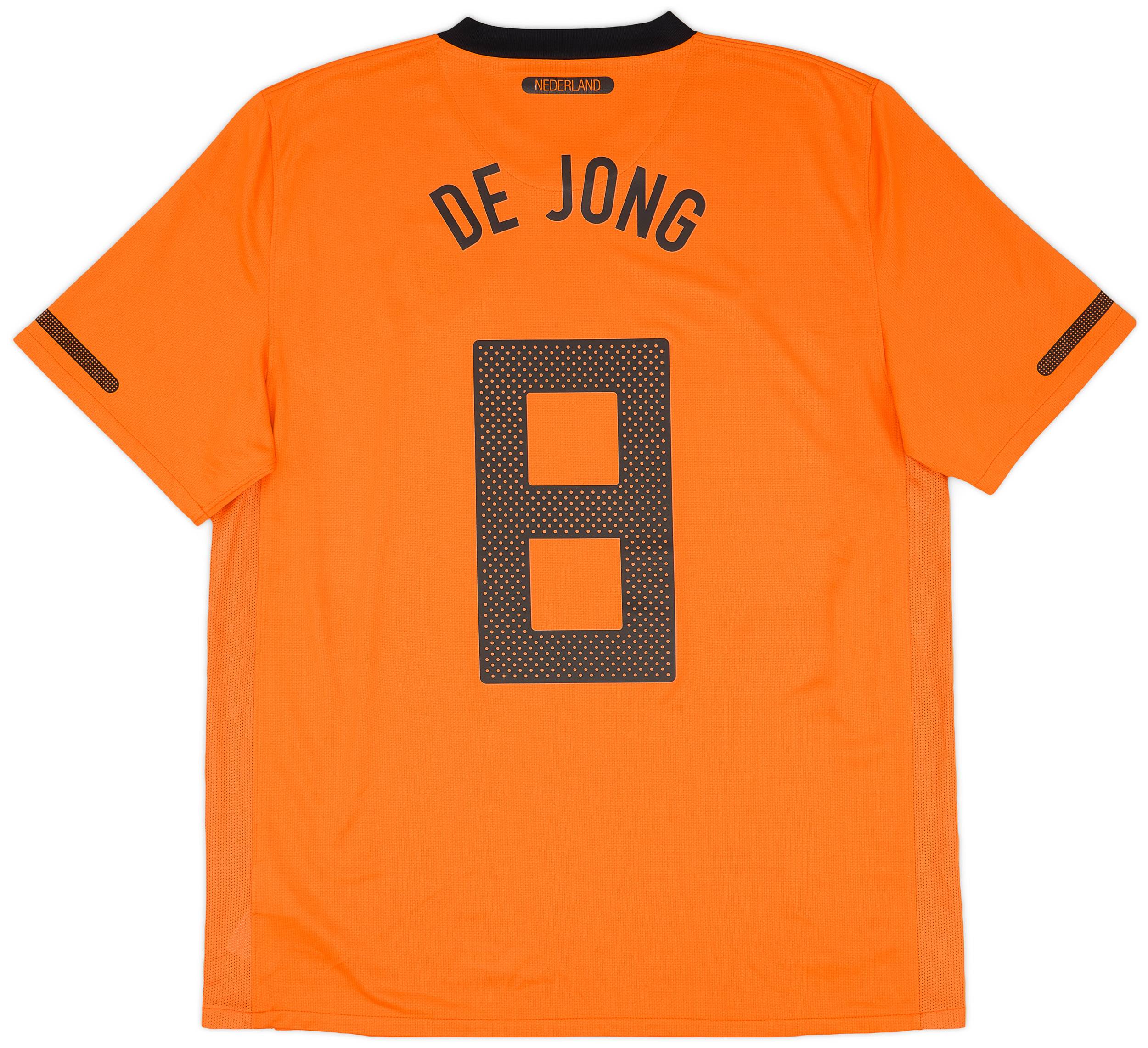 2010-11 Netherlands Home Shirt De Jong #8 - 9/10 - (L)