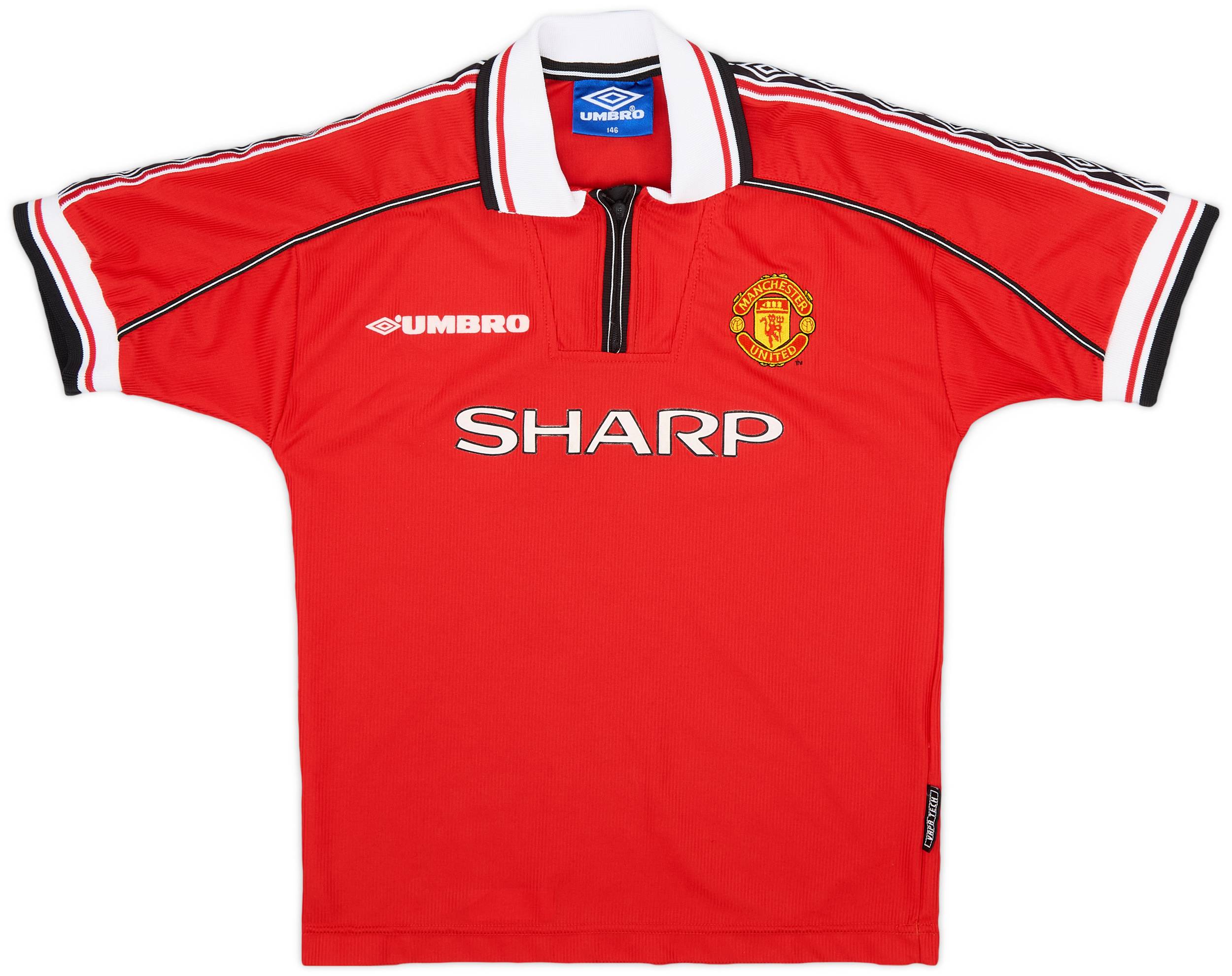 1998-00 Manchester United Home Shirt - 7/10 - (M.Boys)