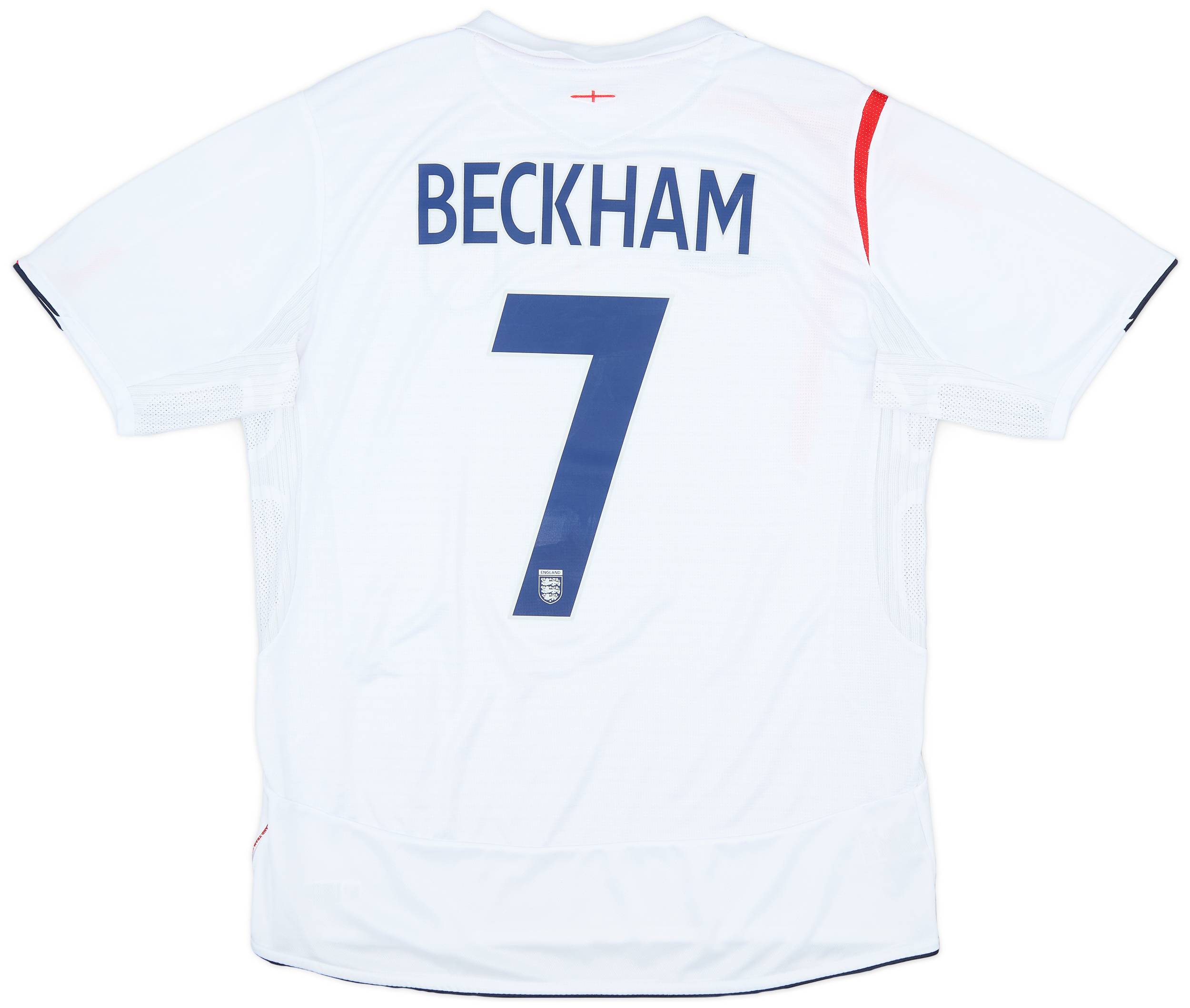 2005-07 England Home Shirt Beckham #7 - 6/10 - (L)