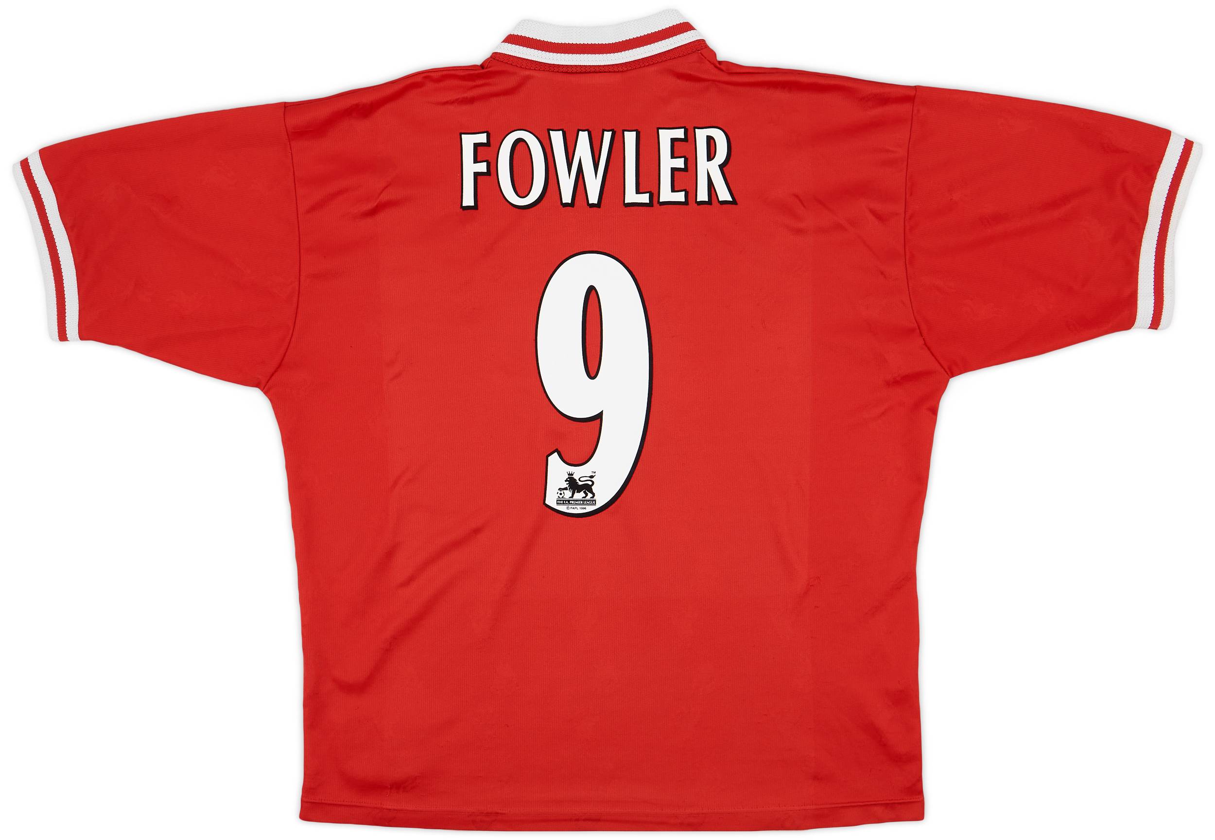 1996-98 Liverpool Home Shirt Fowler #9 - 5/10 - (XL)