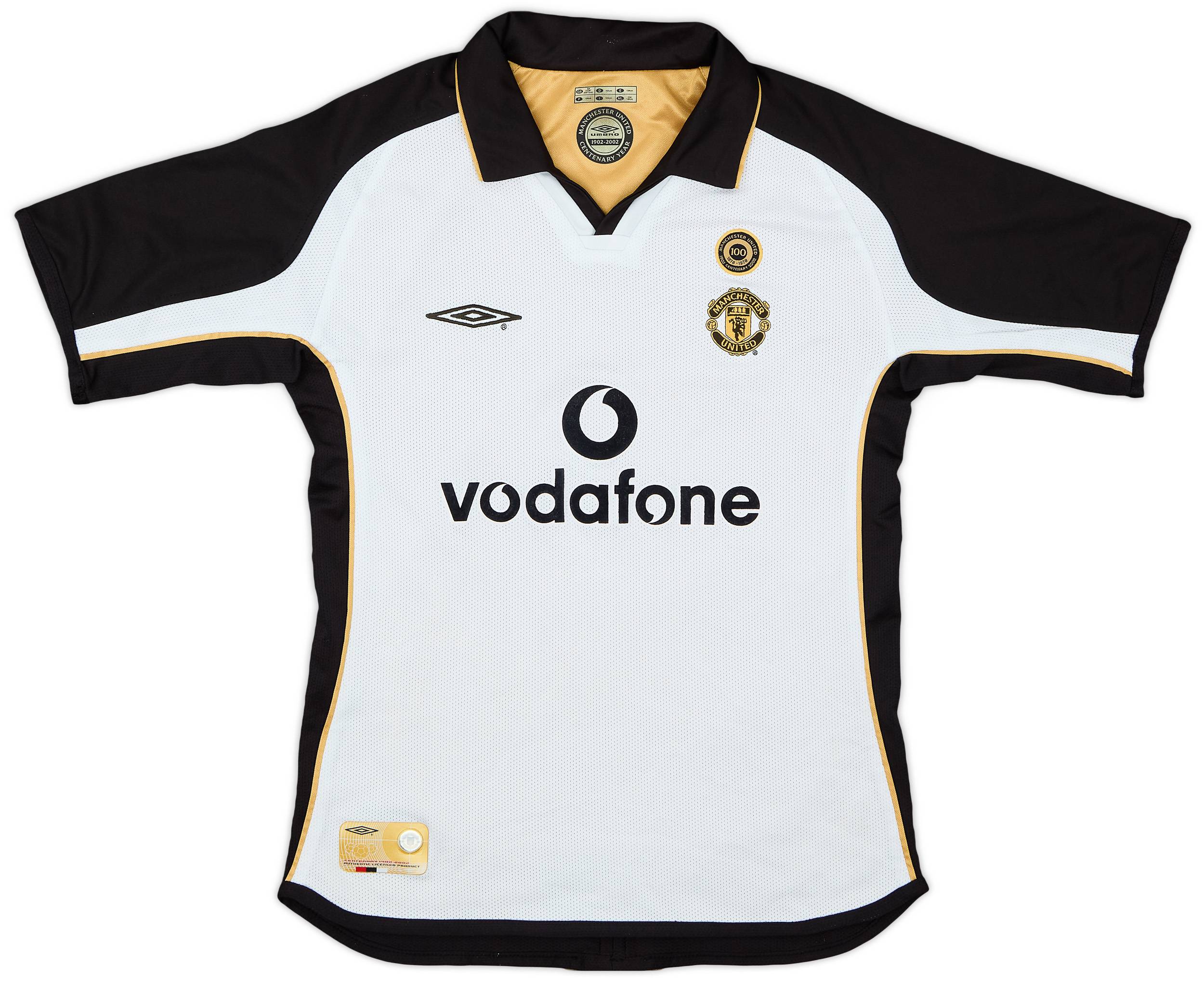 2001-02 Manchester United Centenary Away/Third Shirt - 9/10 - (S.Boys)