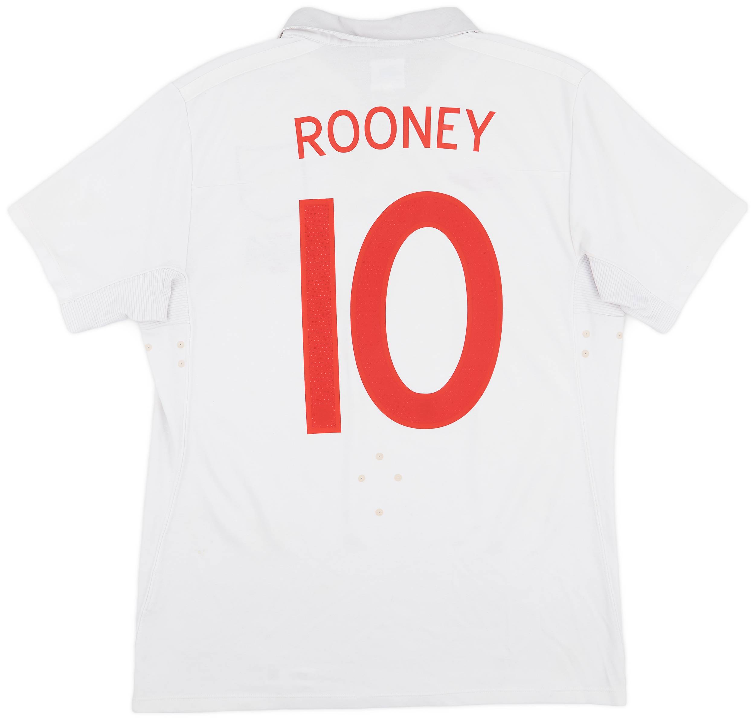 2010-11 England 'World Cup South Africa 2010' Home Shirt Rooney #10 - 7/10 - (M)