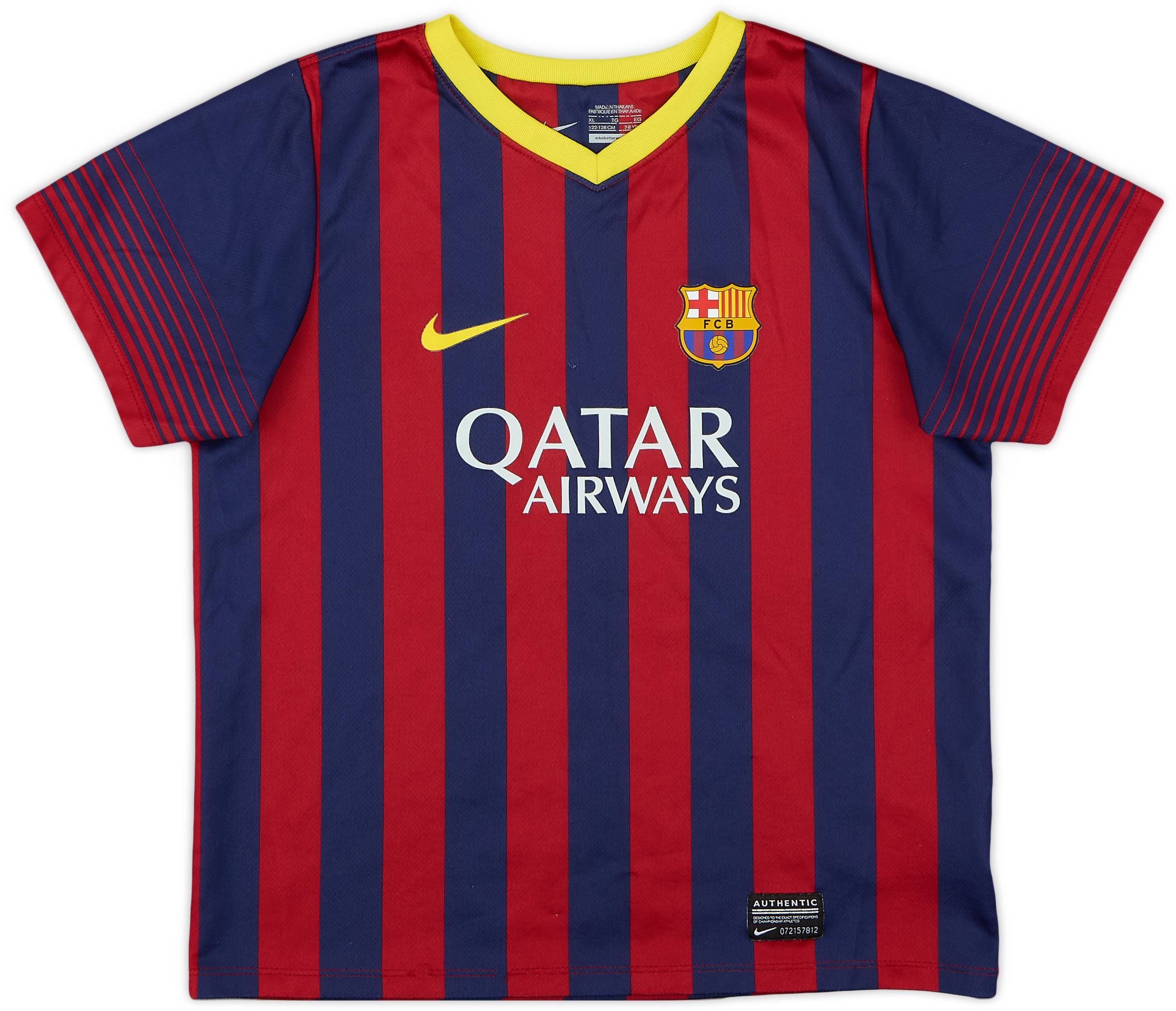 2013-14 Barcelona Home Shirt - 8/10 - (7-8 Years)