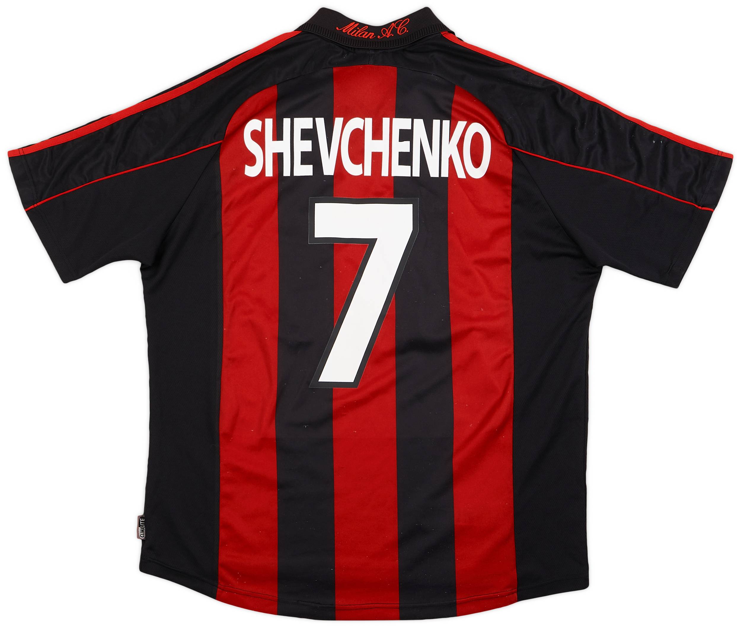 2000-02 AC Milan Home Shirt Shevchenko #7 - 7/10 - (XL)