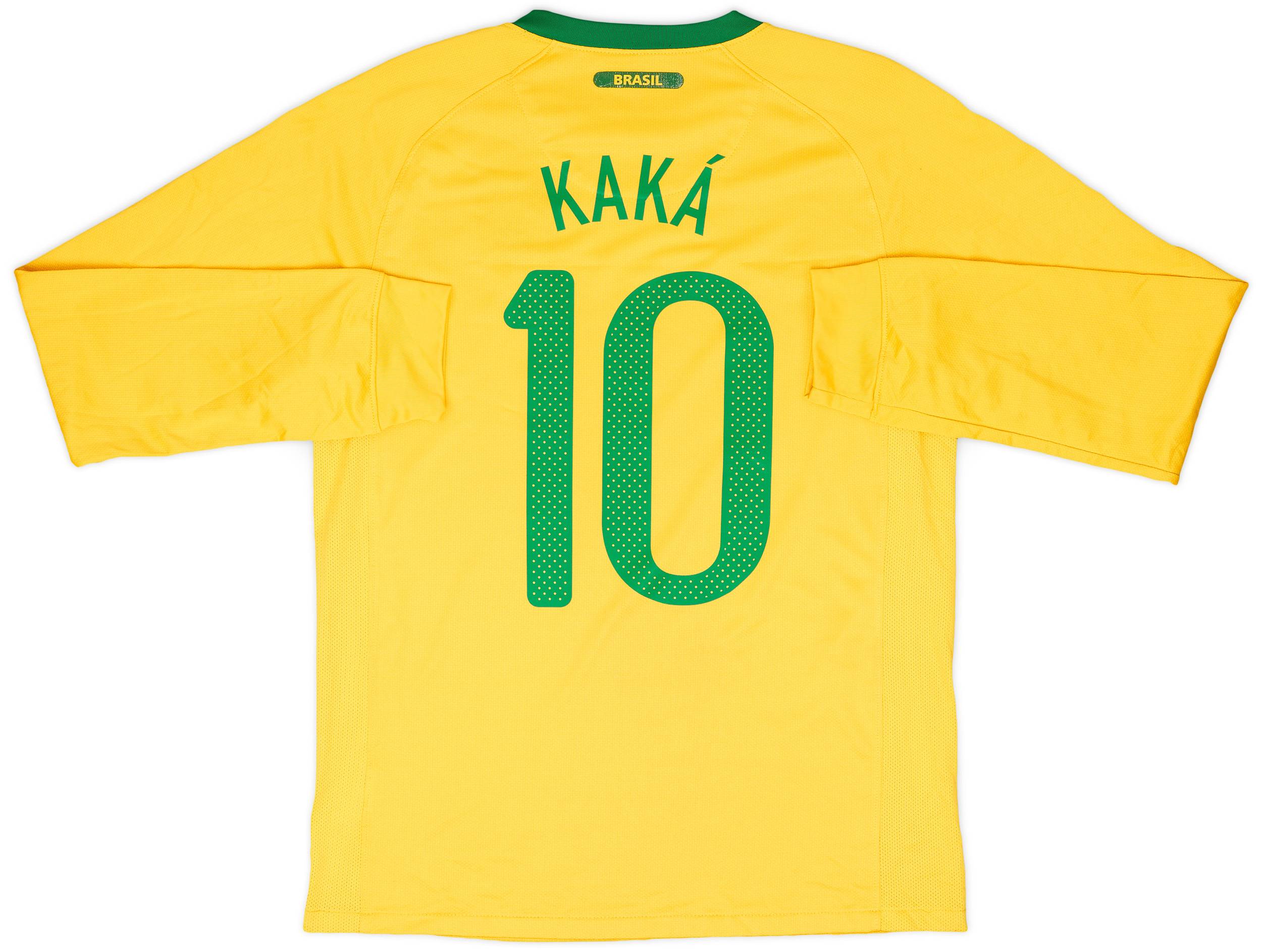 2010-11 Brazil Home L/S Shirt Kaka #10 - 8/10 - (S)