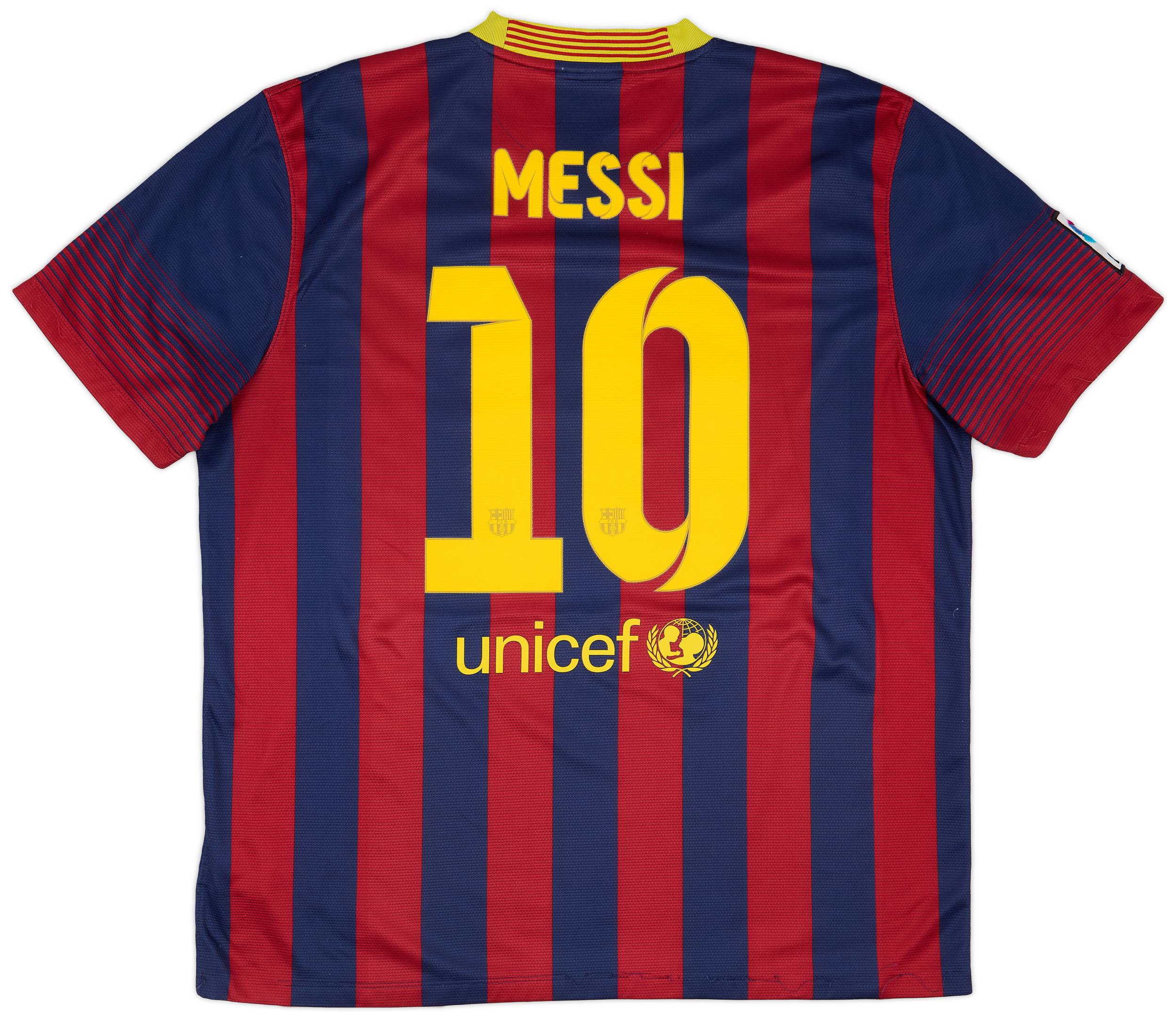2013-14 Barcelona Home Shirt Messi #10 - 7/10 - (XL)