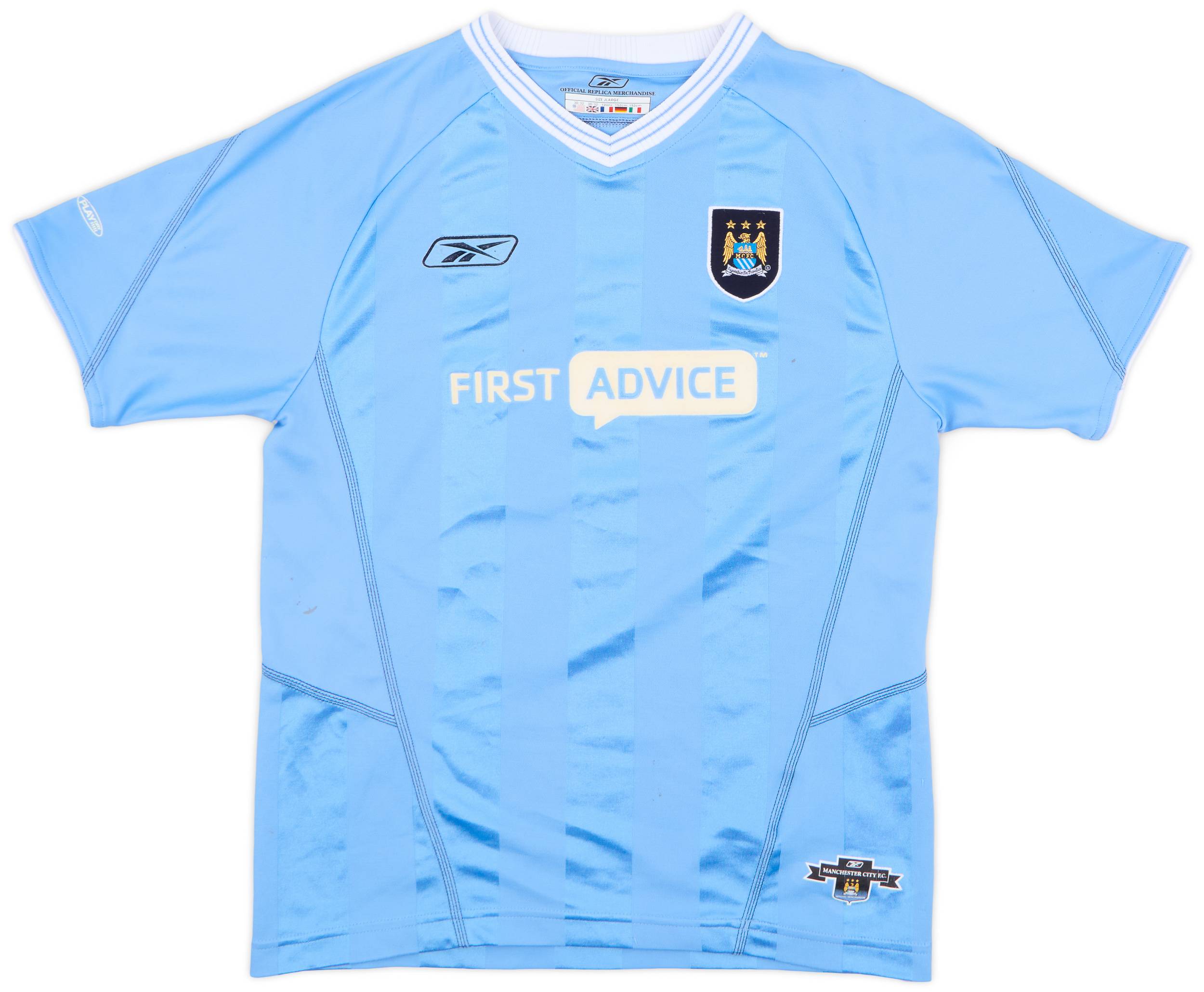 2003-04 Manchester City Home Shirt - 6/10 - (M.Boys)
