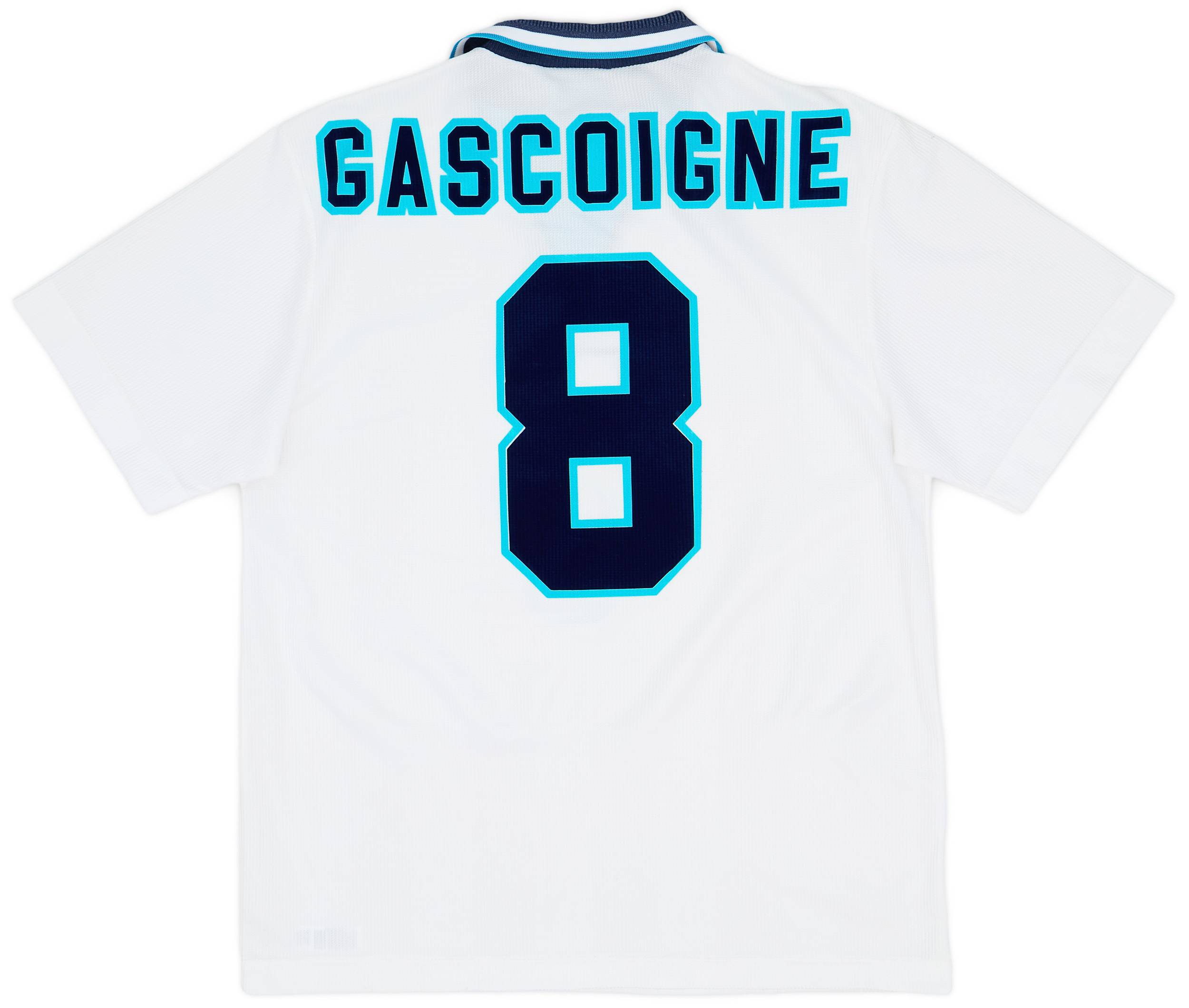 1995-97 England Home Shirt Gascoigne #8 - 7/10 - (L)