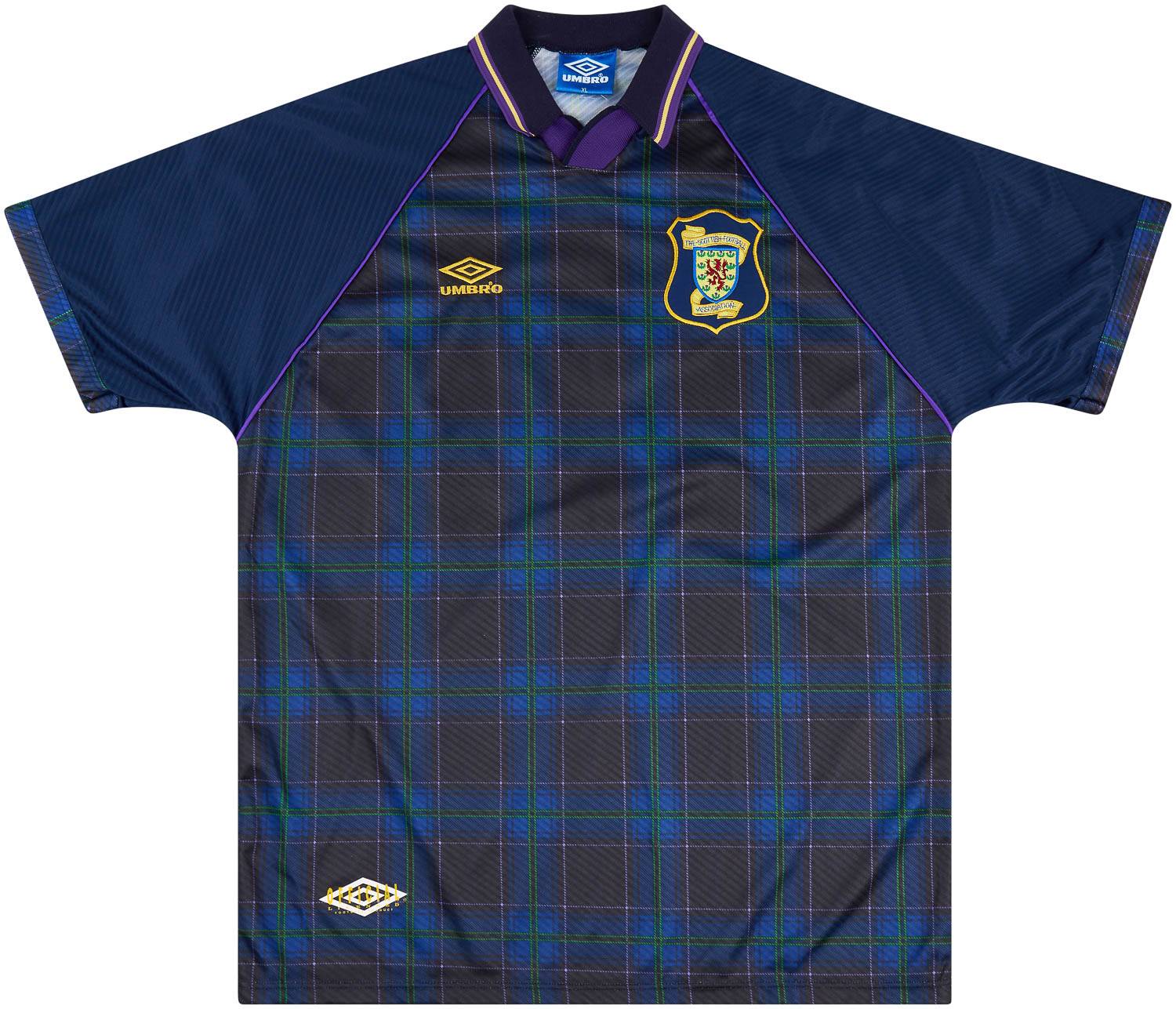 【新品】アンブロ スコットランド代表 タータンチェック 94-96 ホーム L 1994-96 Scotland Match Issue Home Shirt #9