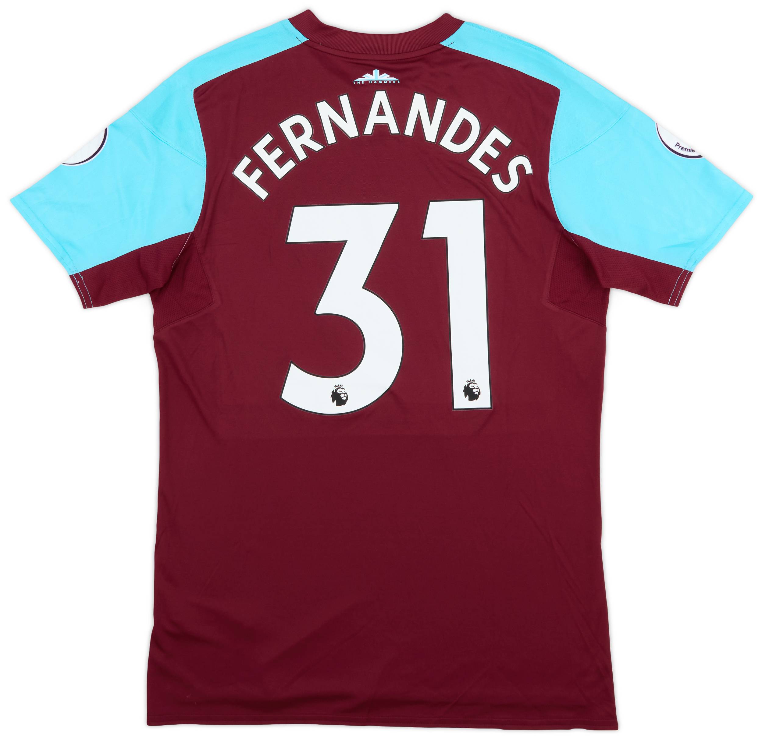2017-18 West Ham Match Issue Home Shirt Fernandes #31