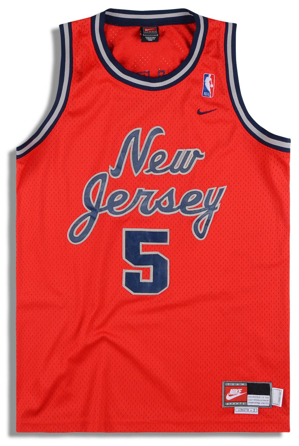 1977 New Jersey Nets Kidd #5 Nike Rewind Swingman Jersey (Alternate) M