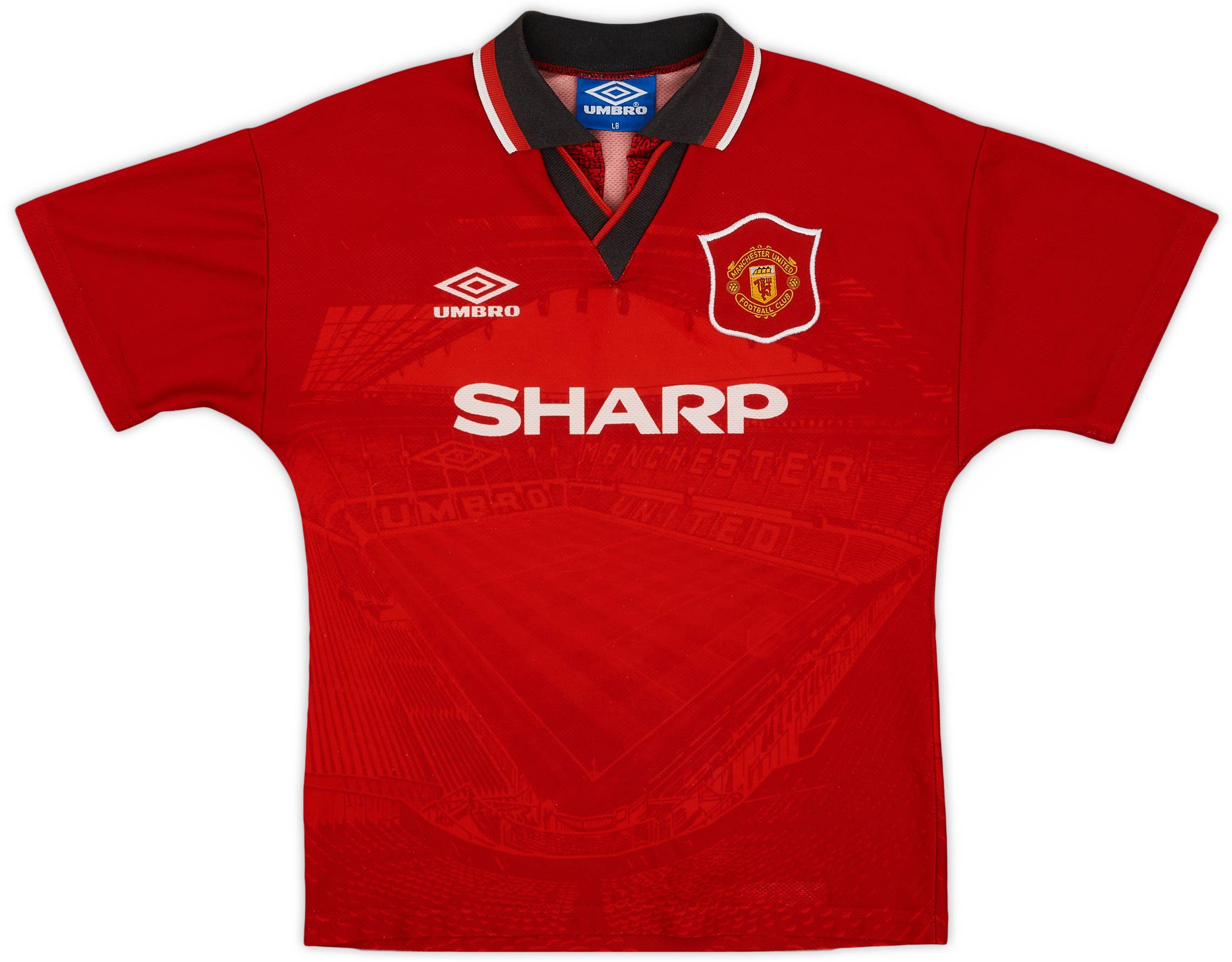 1994-96 Manchester United Home Shirt - 8/10 - (L.Boys)