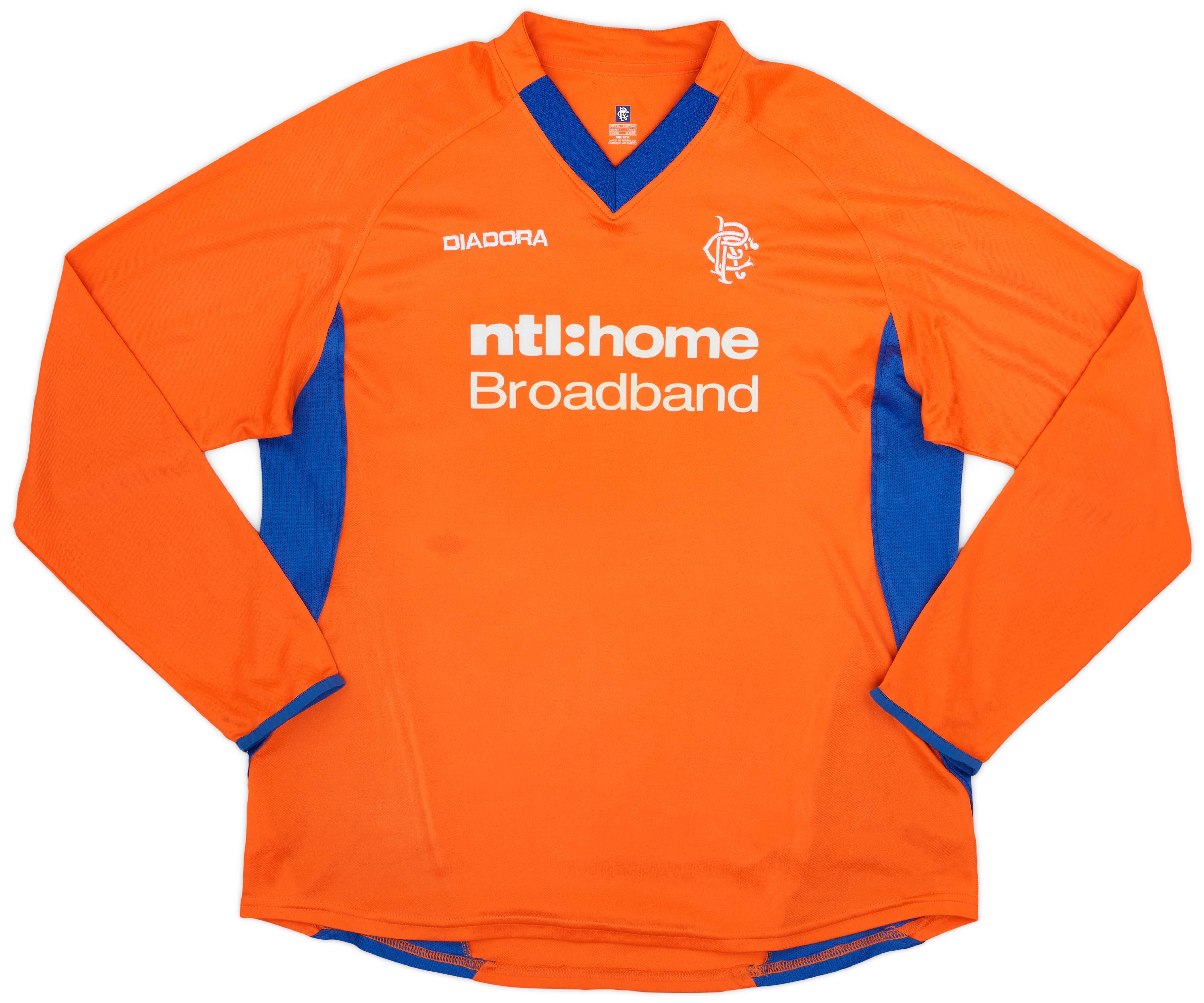 2002-03 Rangers Away L/S Shirt - 8/10 - (XL)