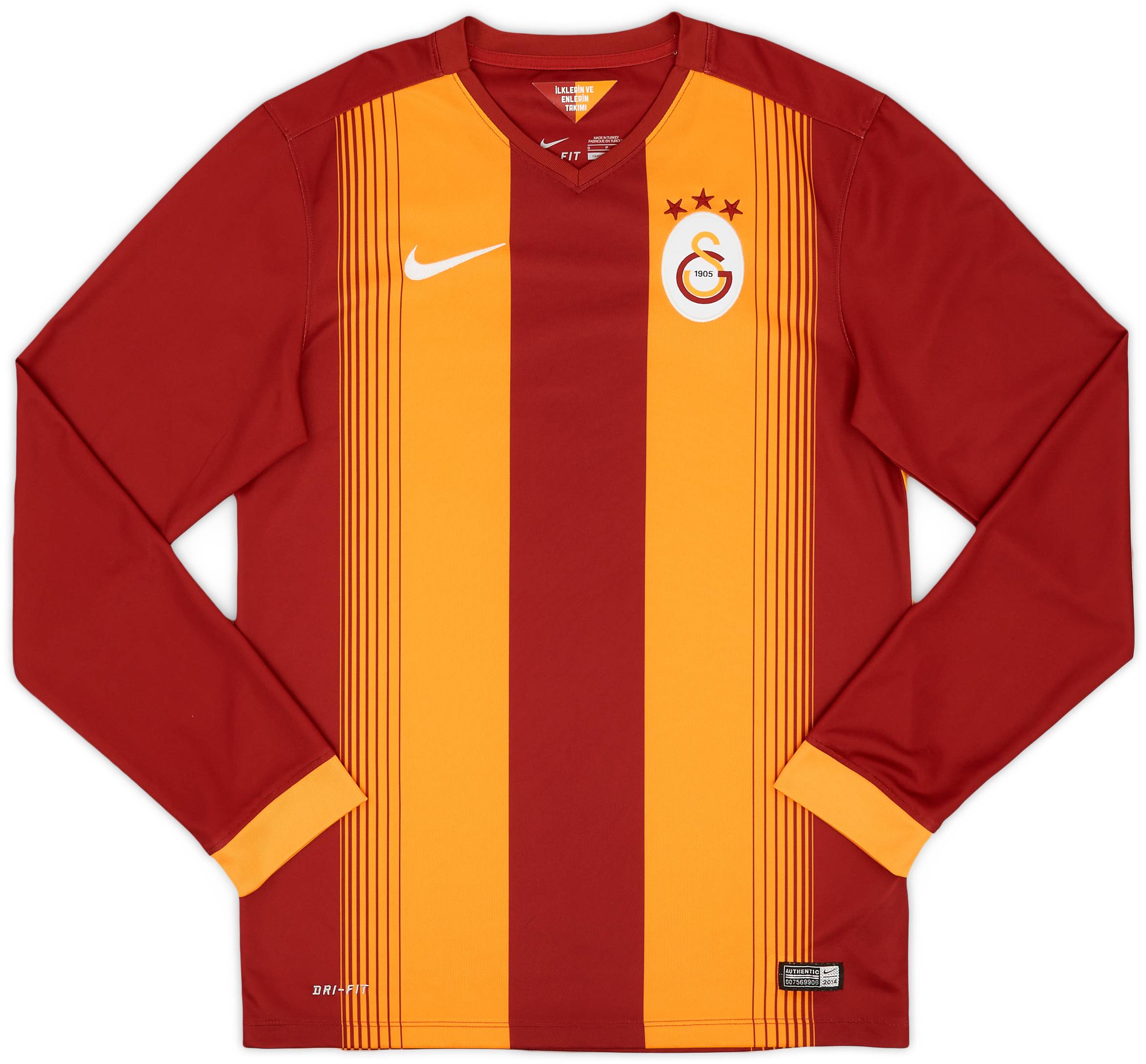 2014-15 Galatasaray Home L/S Shirt - 9/10 - (S)
