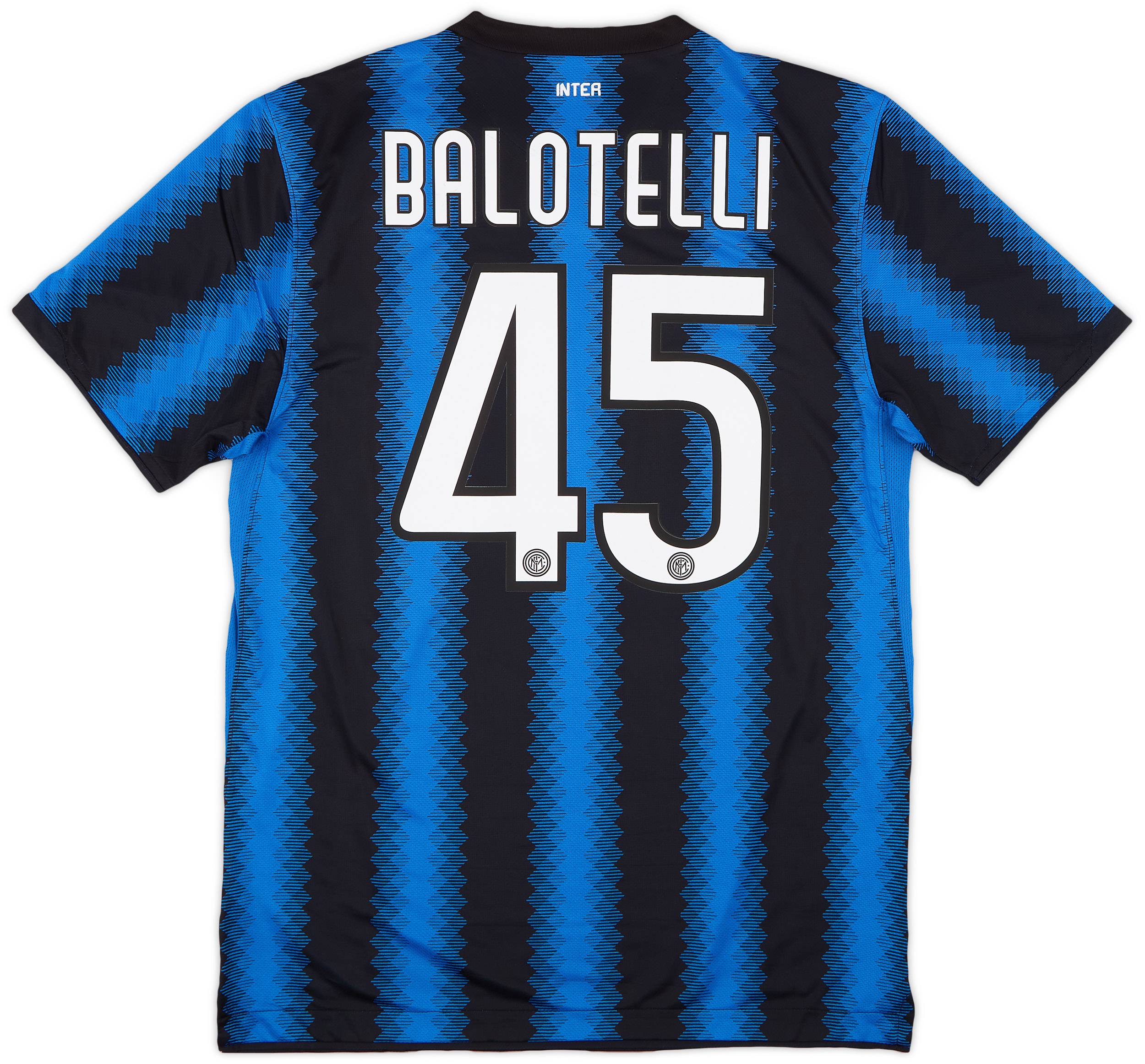 2010-11 Inter Milan Home Shirt Balotelli #45 (L)