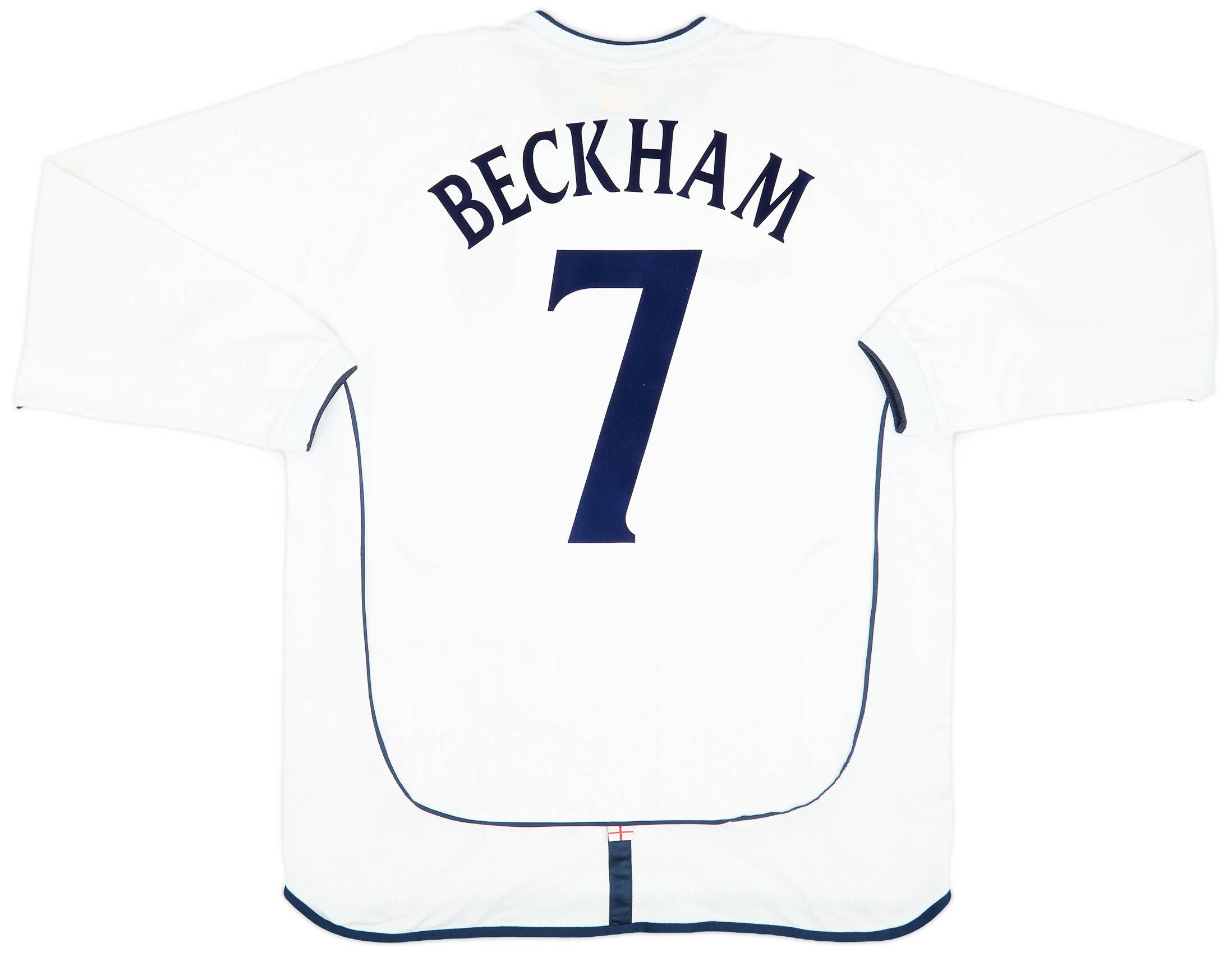 最大10%OFFクーポン Home England 2001-03 L/S (XL) - 7/10 - #7 Beckham Shirt トップス