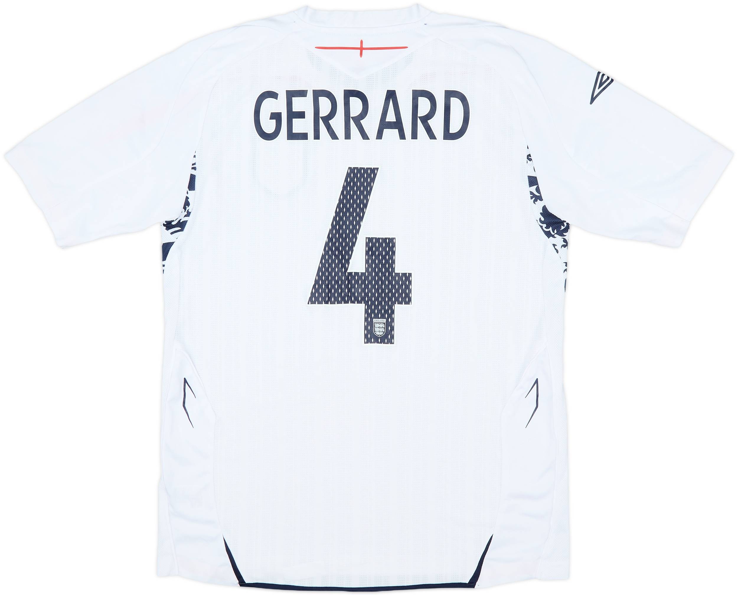2007-09 England Home Shirt Gerrard #4 - 6/10 - (M)