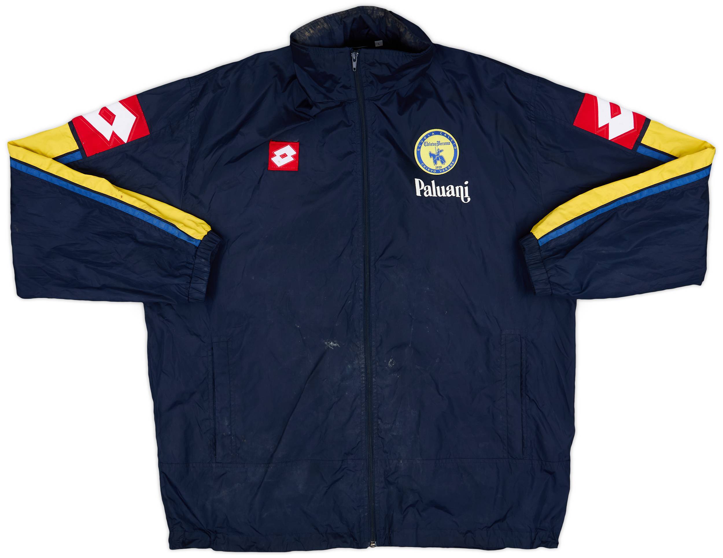 2003-04 Chievo Verona 'Scuola Calcio' Lotto Hooded Rain Jacket - 5/10 - (L)