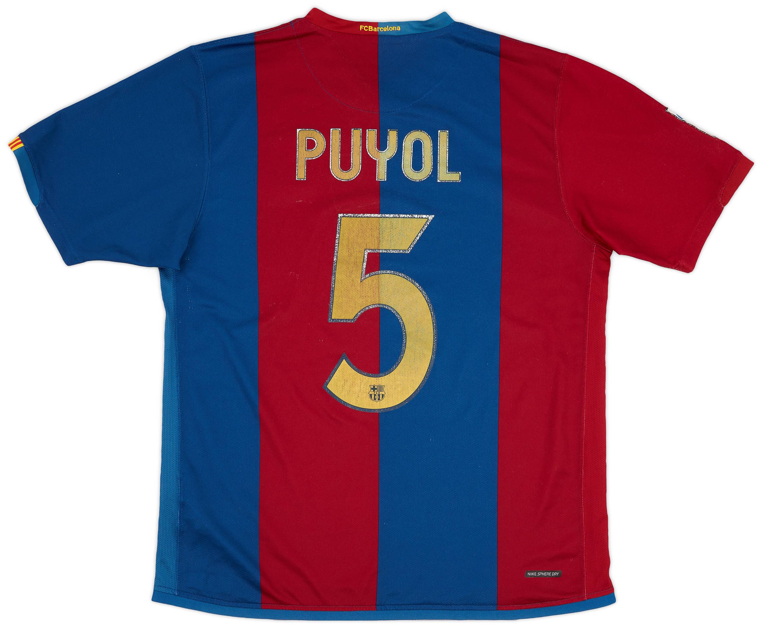 2006-07 Barcelona Home Shirt Puyol #5 - 4/10 - (L)