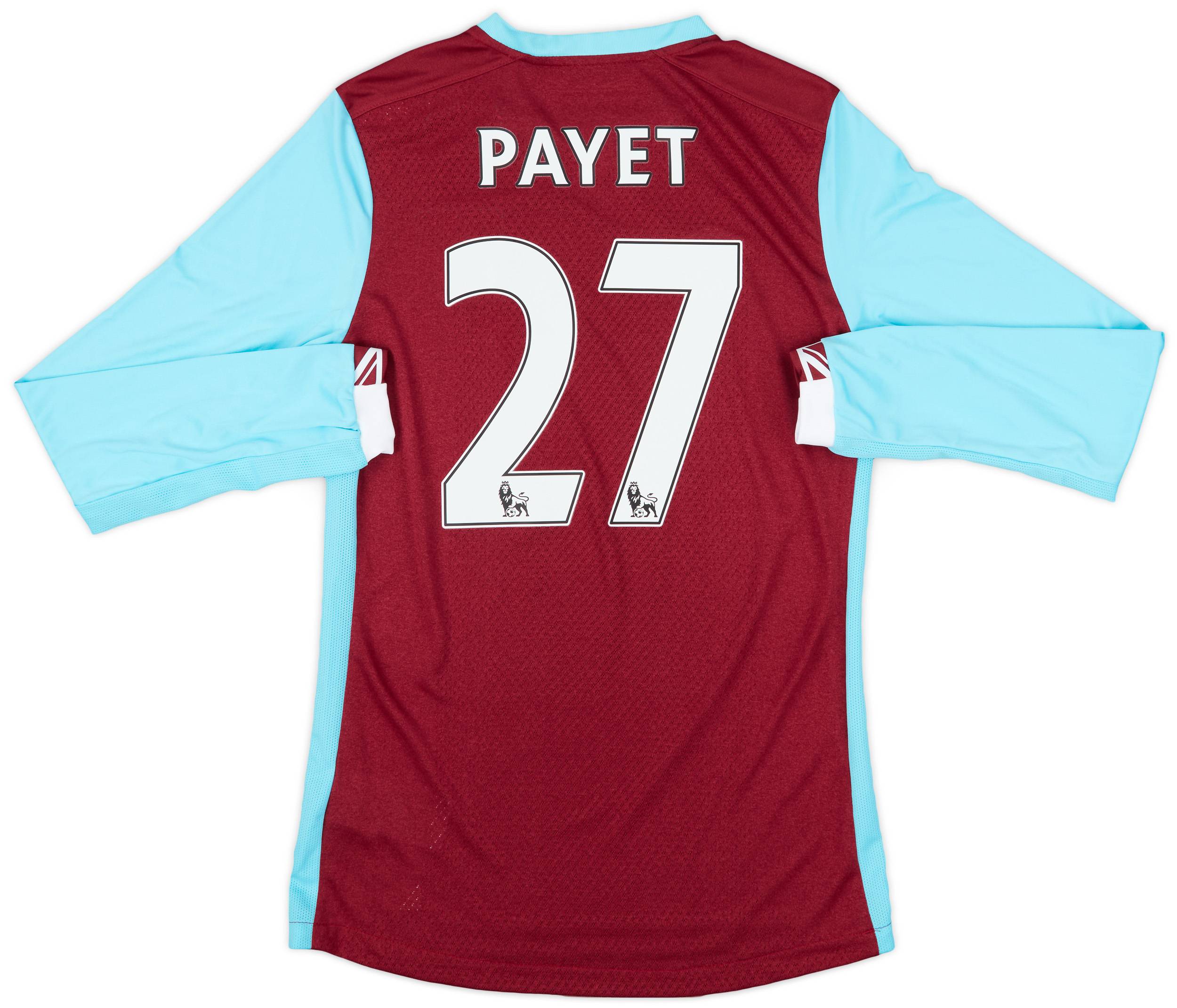 ウェストハム 2015/16 Payet Lサイズ ユニフォーム 2016-17 West Ham Home L/S Shirt Payet #27 (S)
