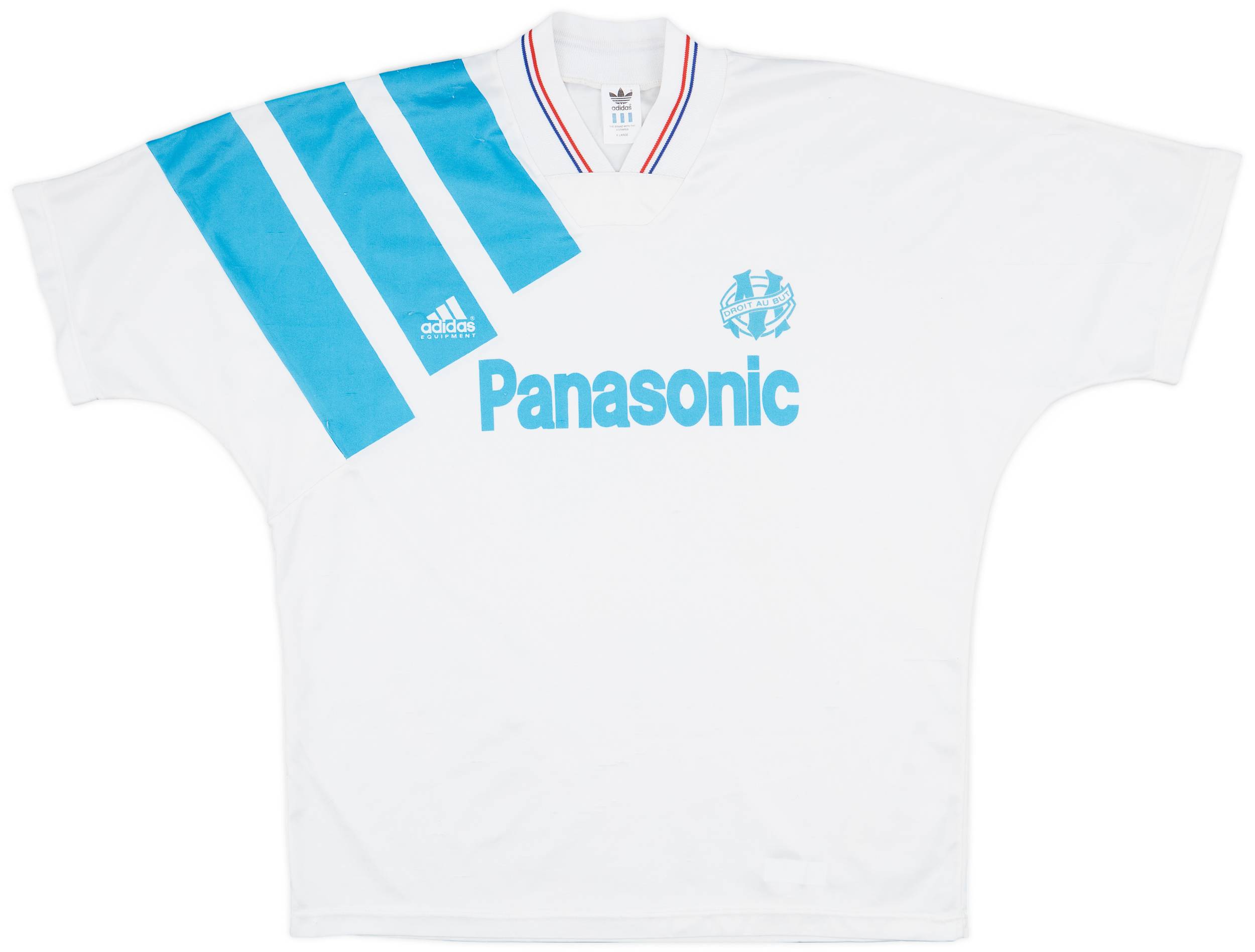 1991-92 Olympique Marseille Home Shirt - 7/10 - (XL)