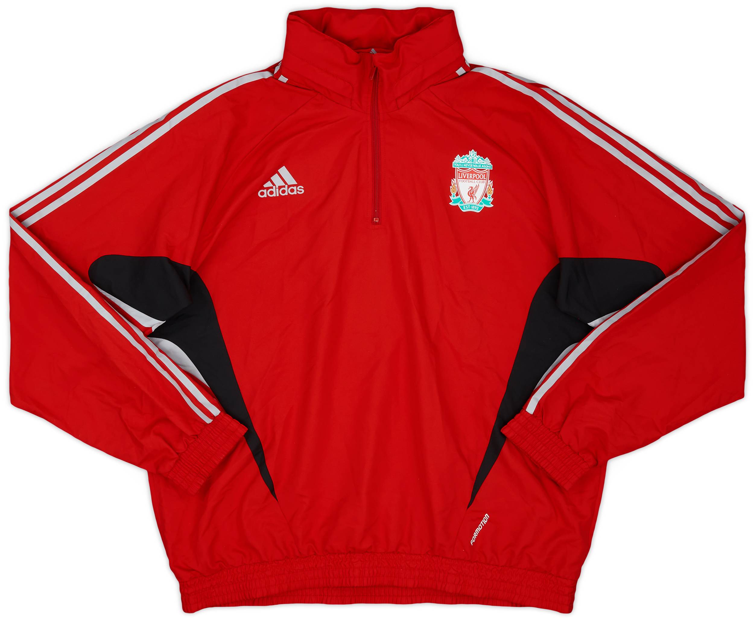 2008-09 Liverpool adidas 1/4 Zip Drill Top - 8/10 - (XL)