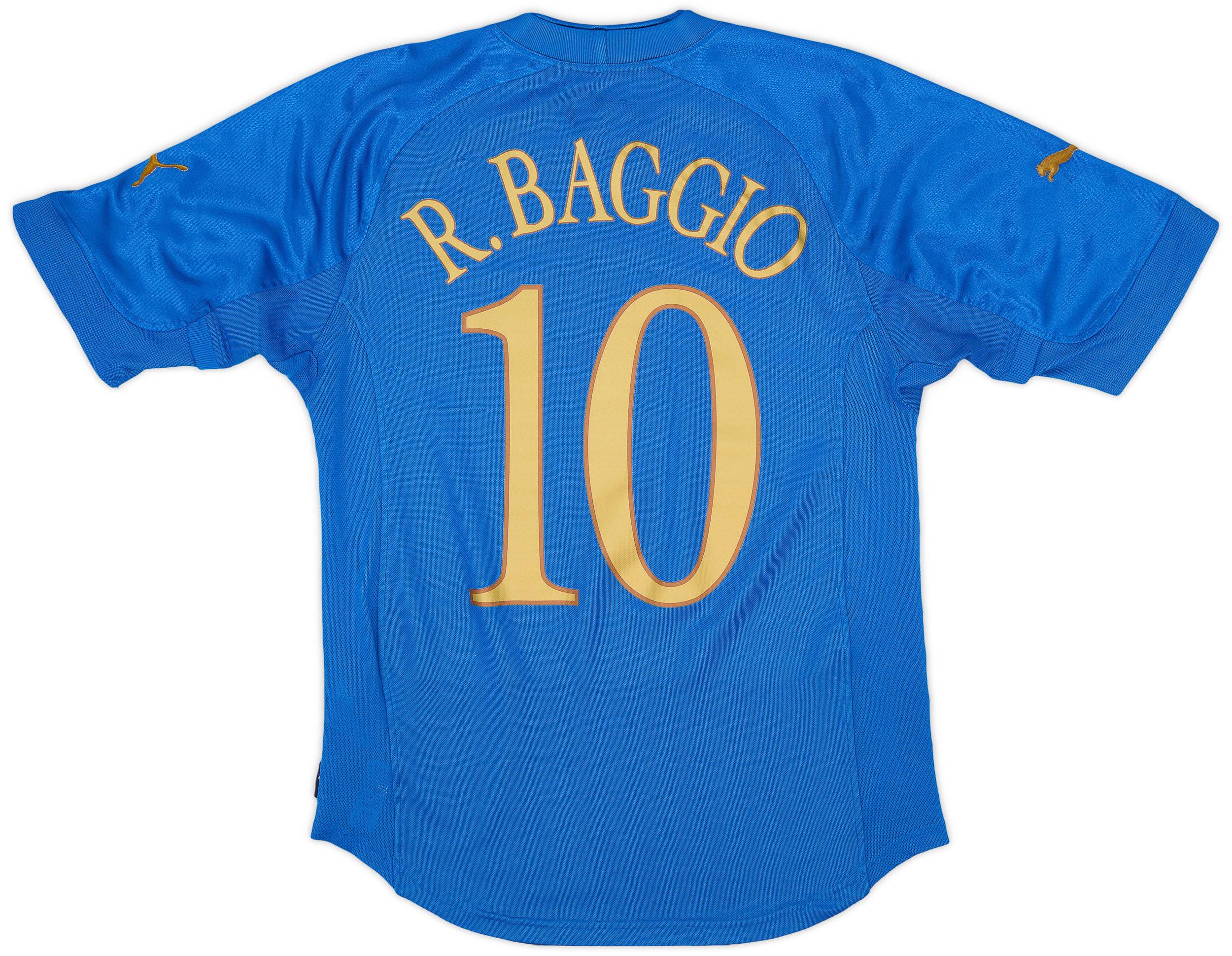 2004-06 Italy Home Shirt Baggio #10 - 7/10 - (S)