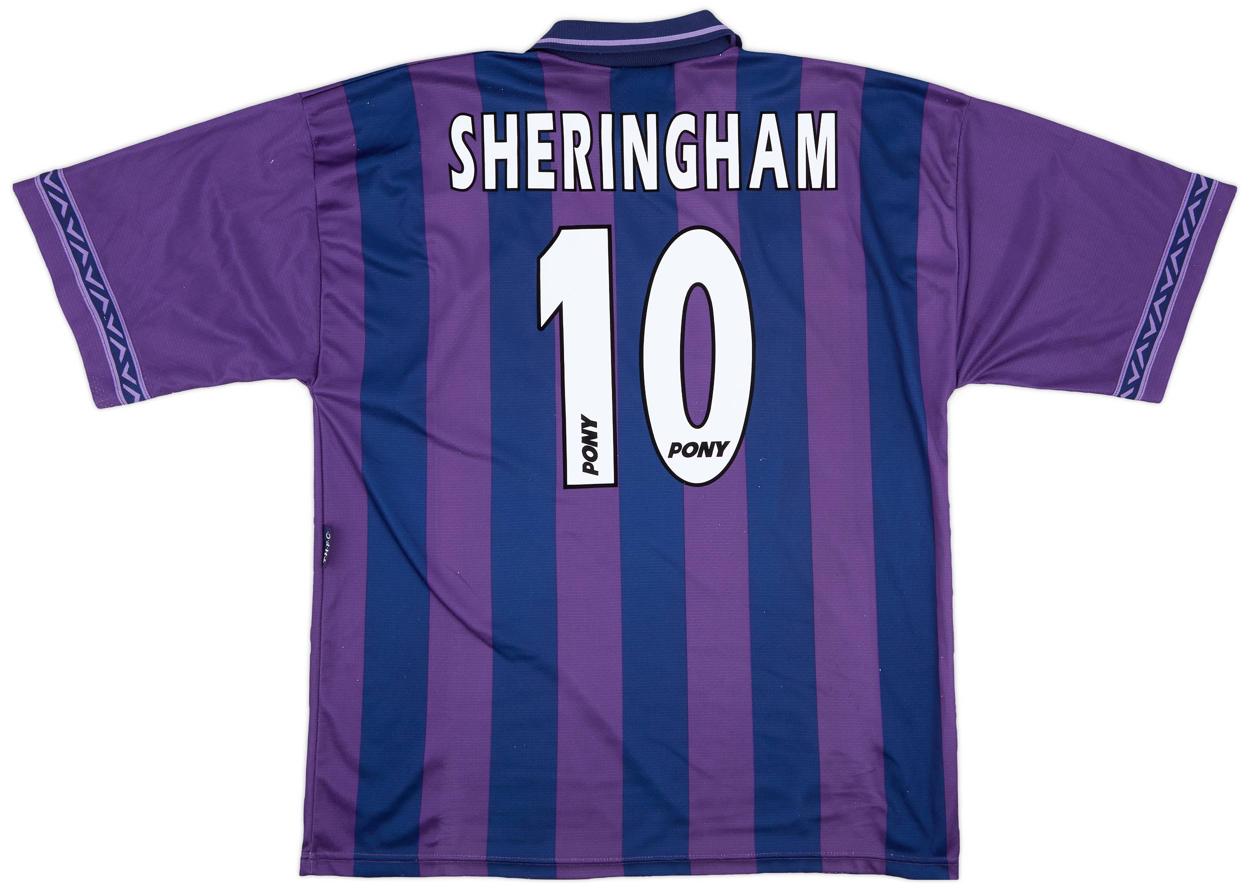 1995-97 Tottenham Away Shirt Sheringham #10 - 8/10 - (XL)