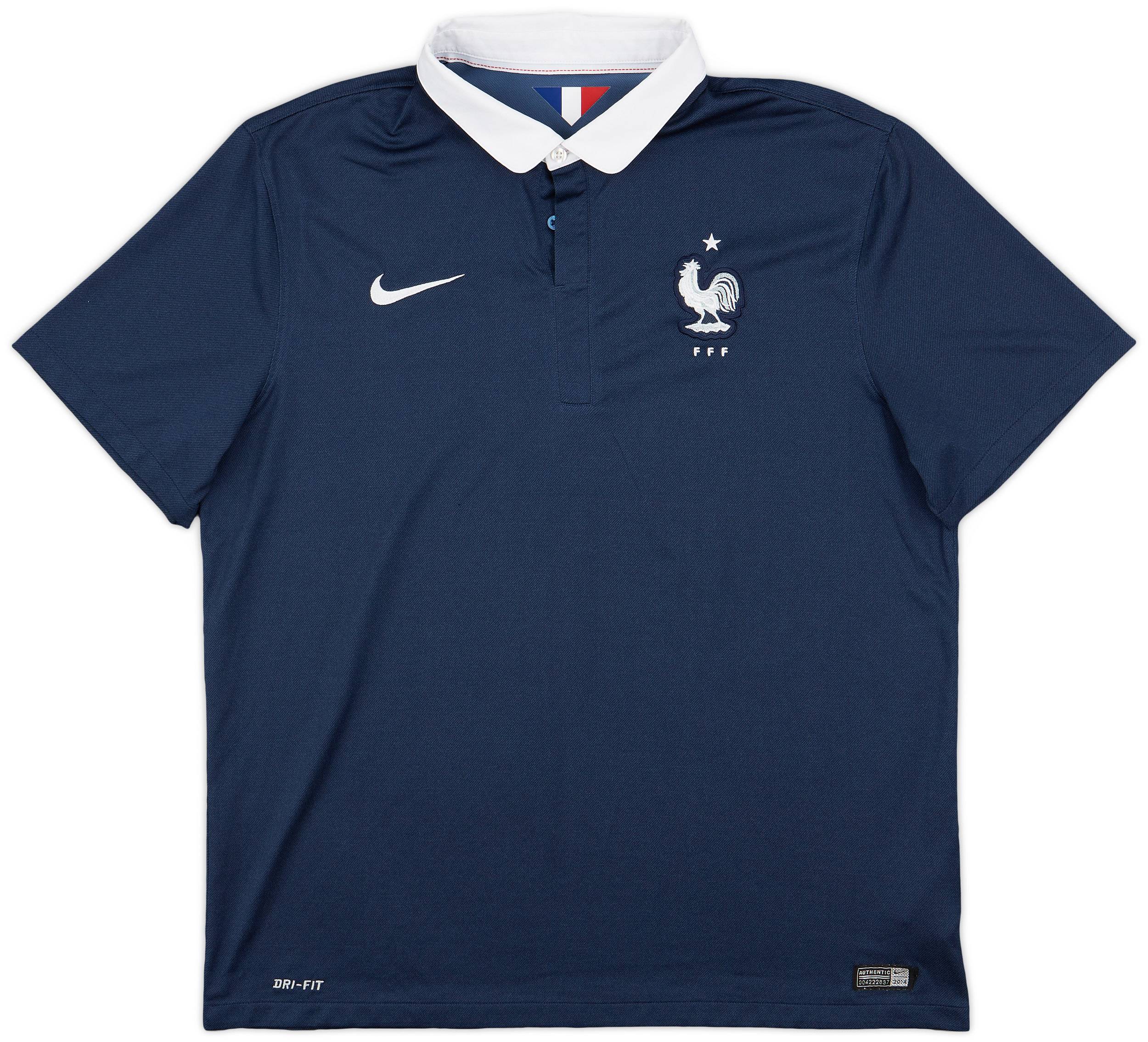 2014-15 France Home Shirt - 9/10 - (XL)