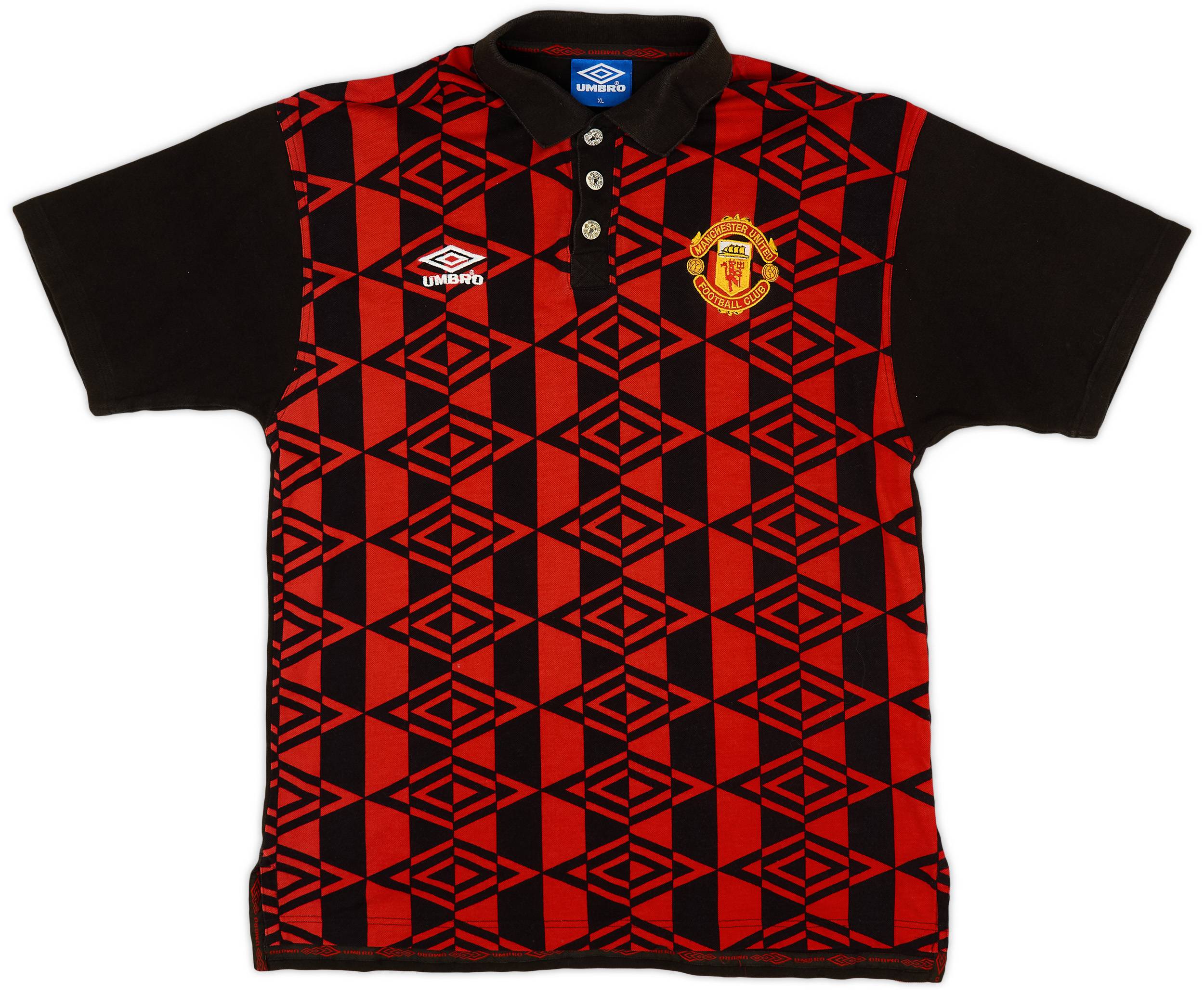 1996-97 Manchester United Umbro Polo Shirt - 8/10 - (XL)