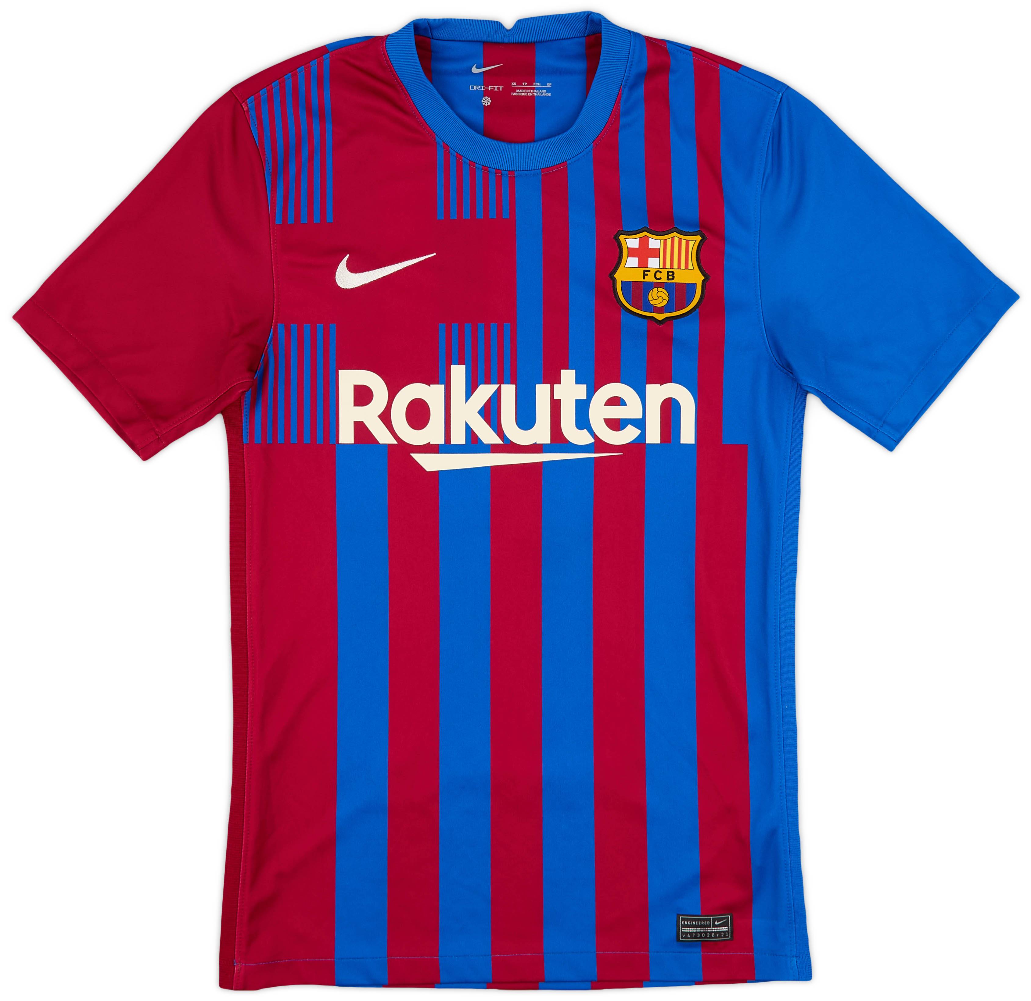 ウェア Barcelona short sleeve game shirt y2k 2021-22 Barcelona Home Shirt - 8/10 - (XS)