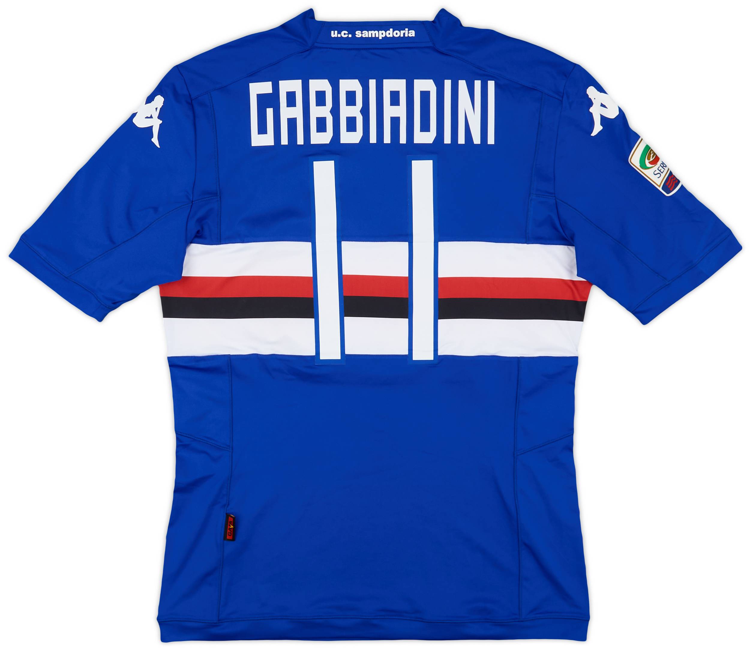 2014-15 Sampdoria Match Issue Home Shirt Gabbiadini #11
