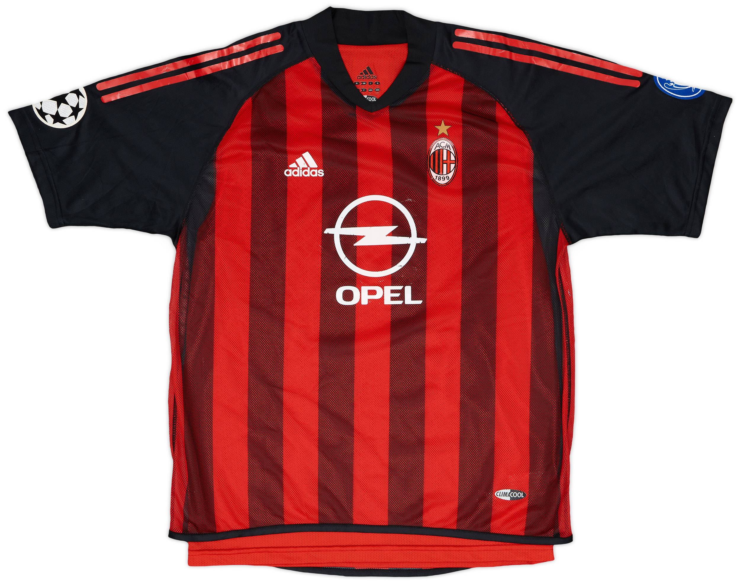 2002-03 AC Milan Match Worn Champions League Home Shirt