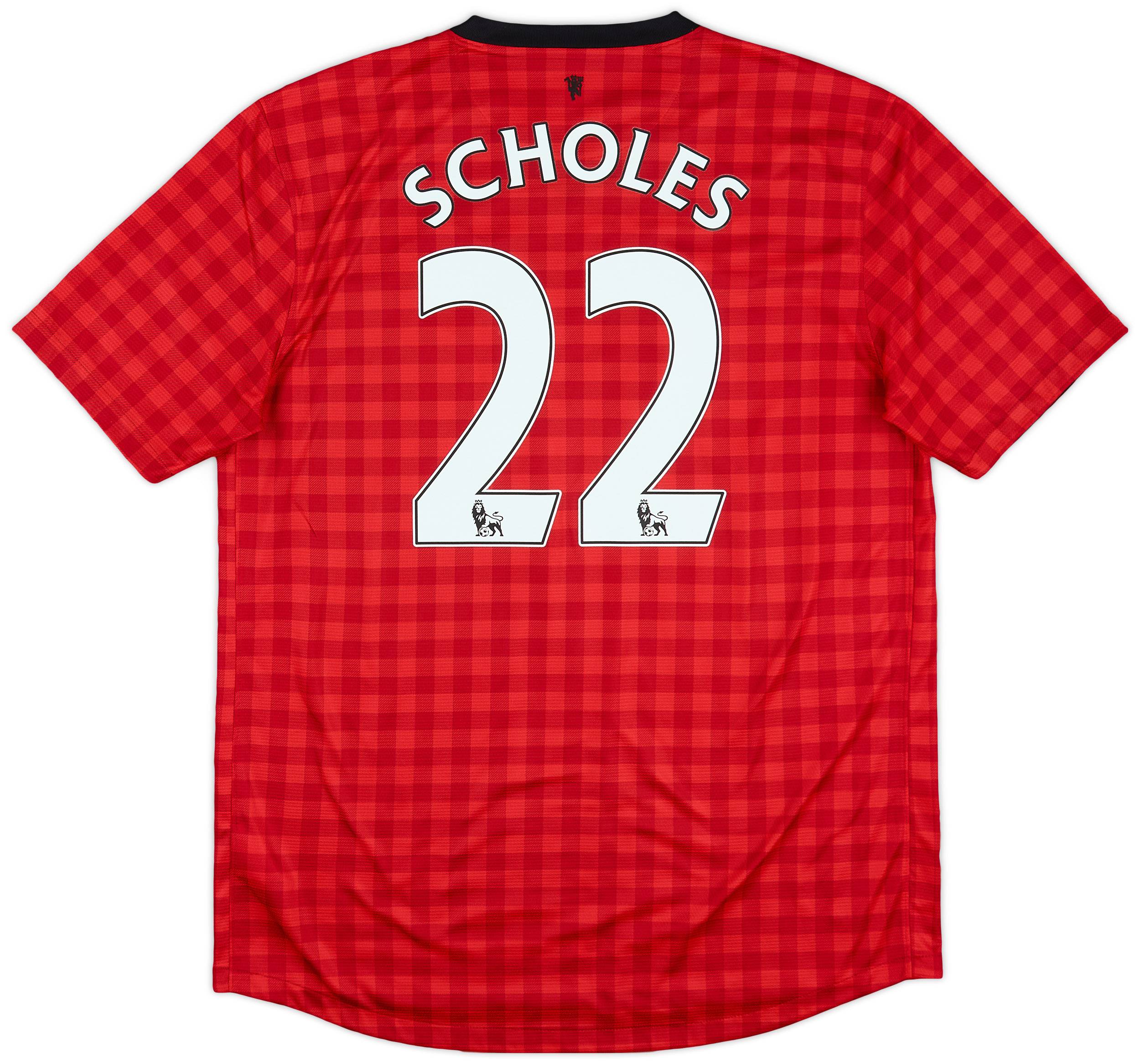 2012-13 Manchester United Home Shirt Scholes #22 - 6/10 - (L)