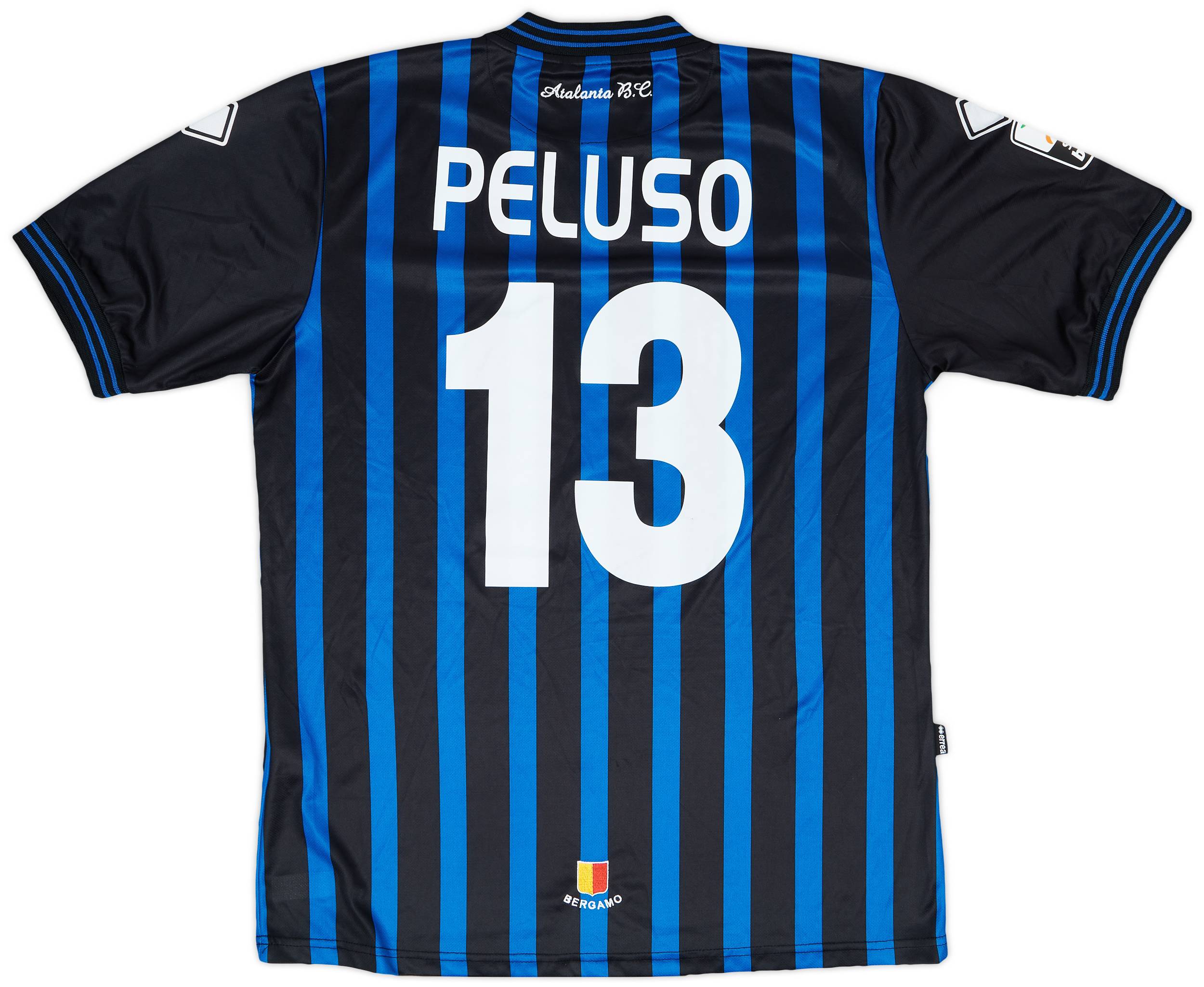 2010-11 Atalanta Match Issue Home Shirt Peluso #13