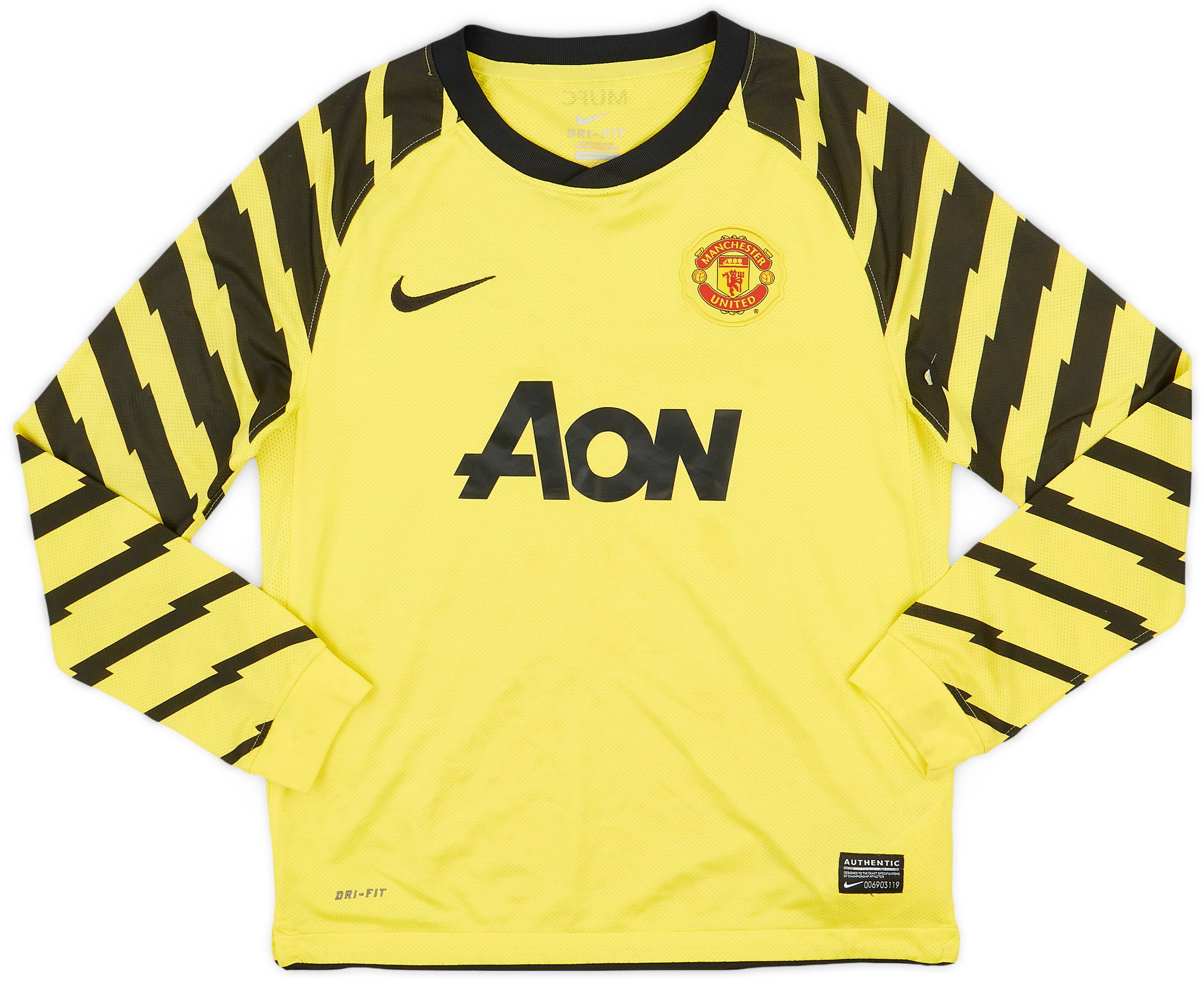 2010 11 Manchester United Yellow GK Shirt 5 10 M.Boys