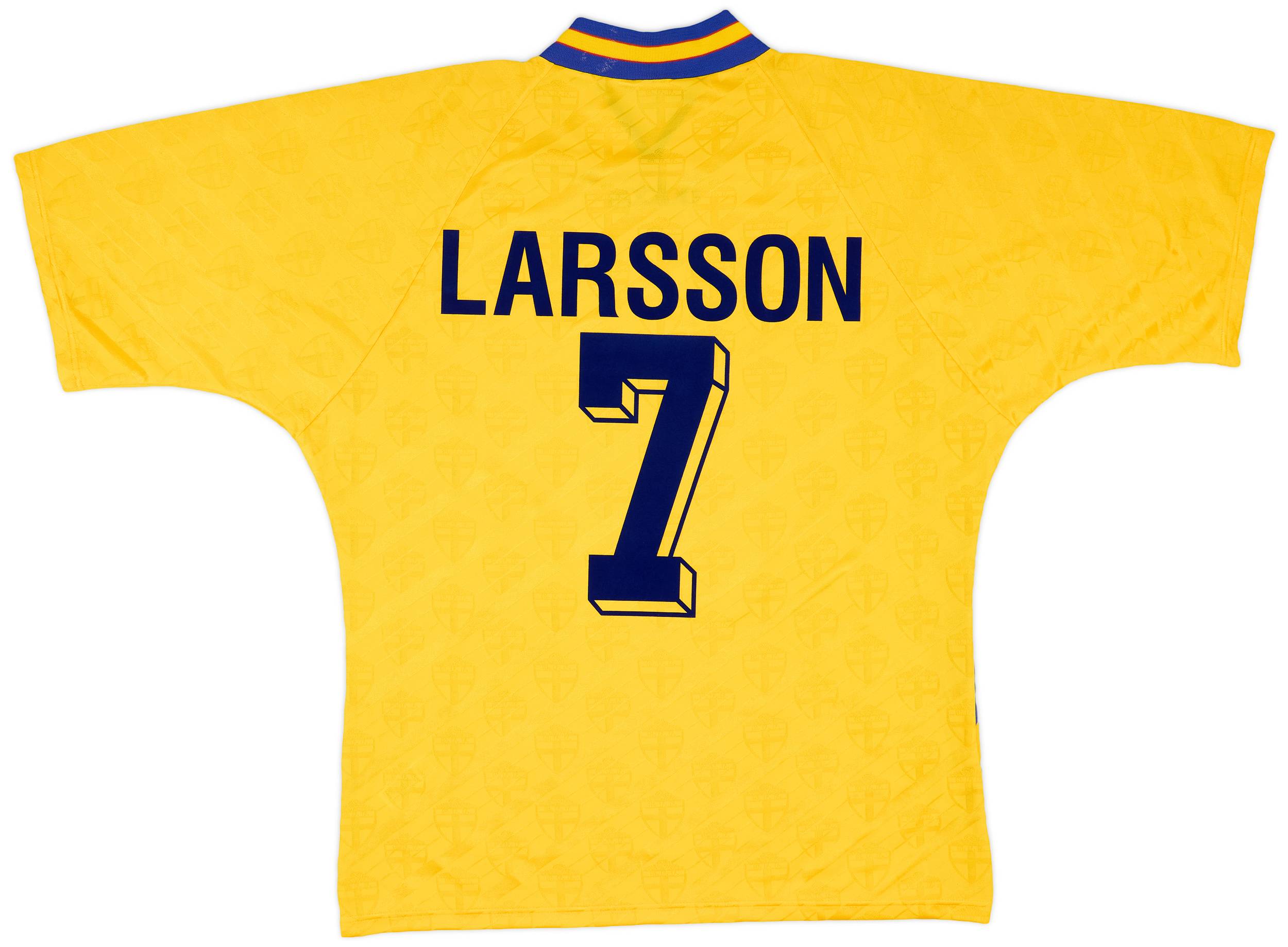 1994-96 Sweden Home Shirt Larsson #7 - 8/10 - (XXL)