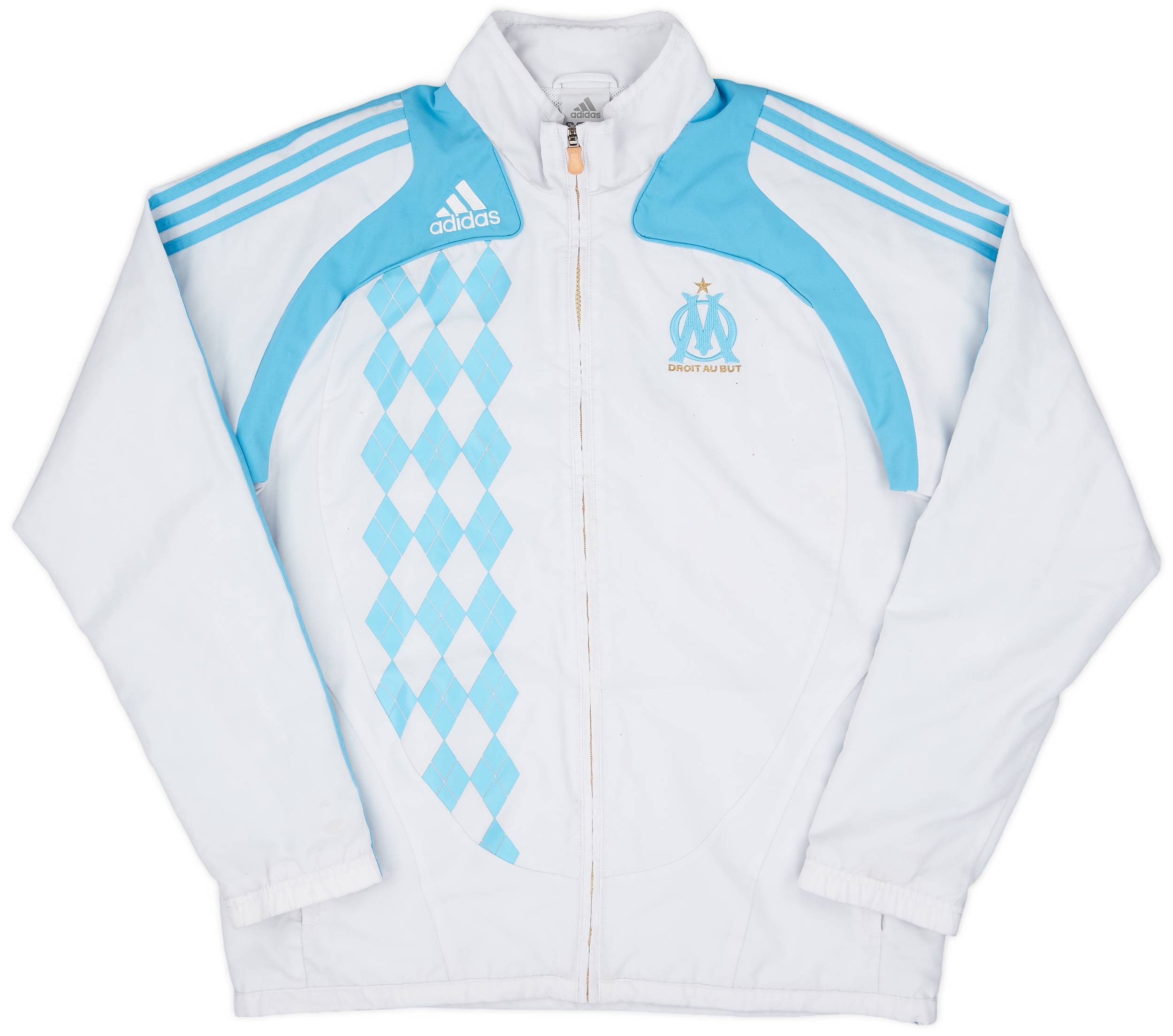 2008-09 Olympique Marseille adidas Track Jacket - 8/10 - (L)