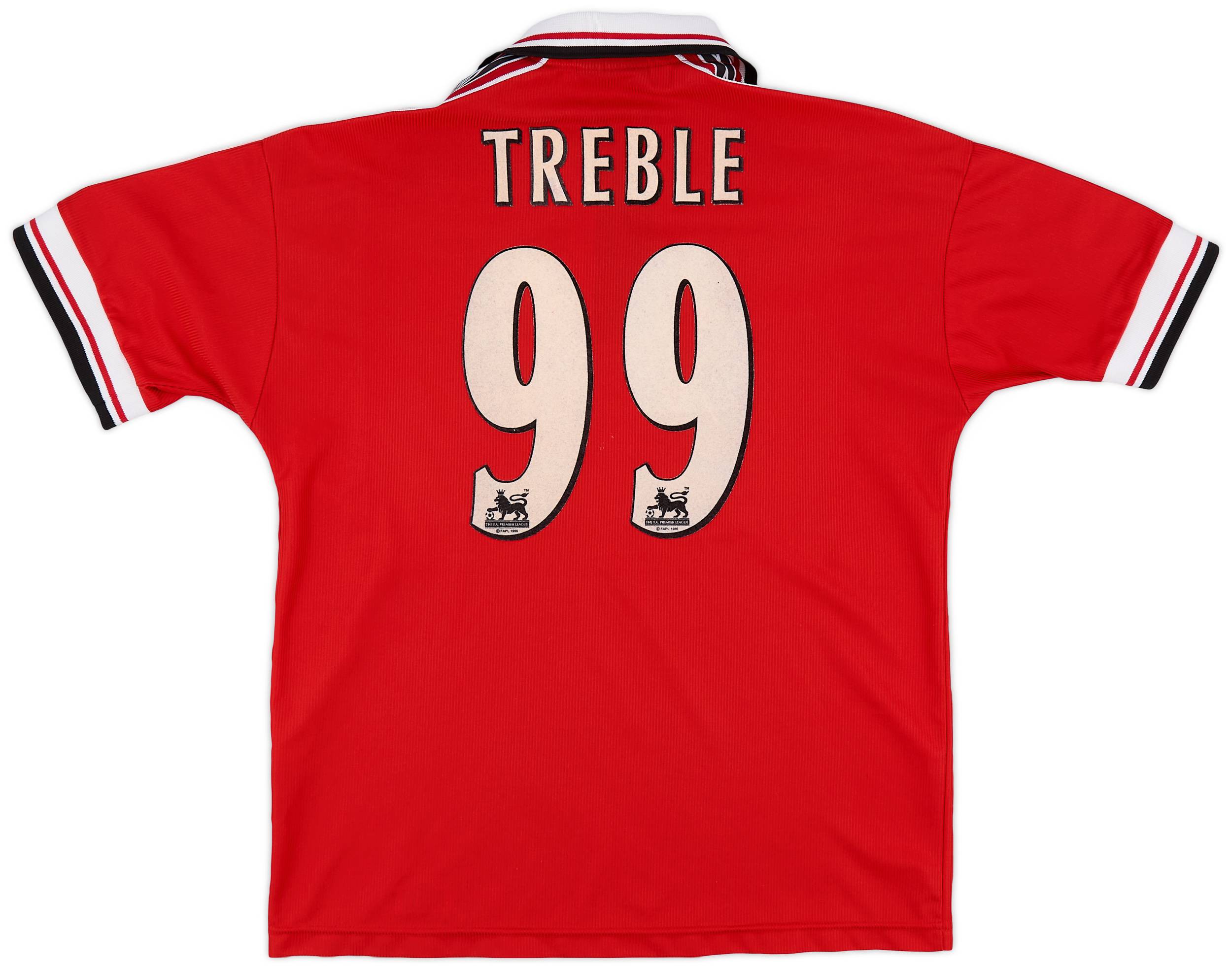 1998-00 Manchester United Home Shirt Treble #99 - 8/10 - (M)