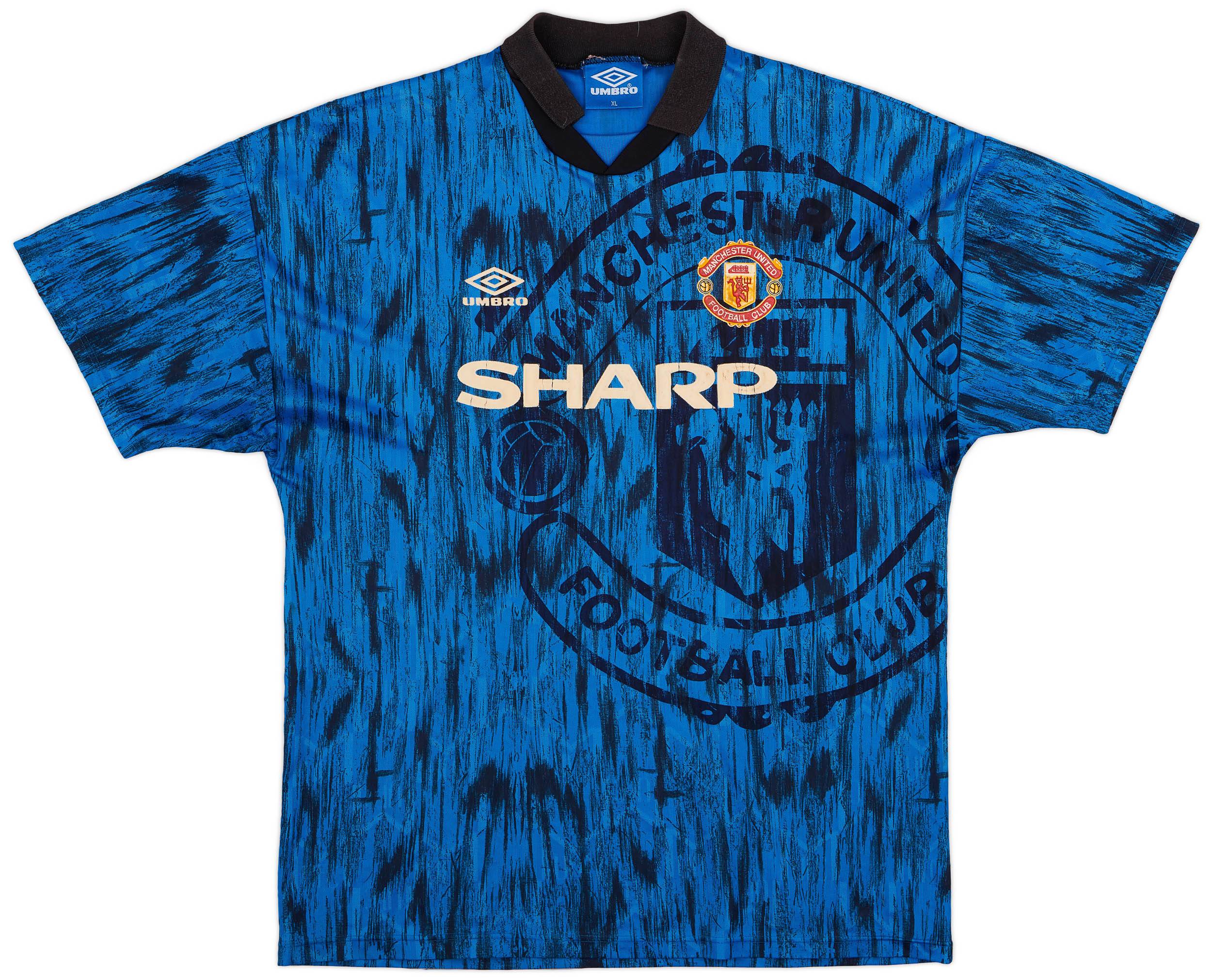 1992-93 Manchester United Away Shirt - 6/10 - (XL)