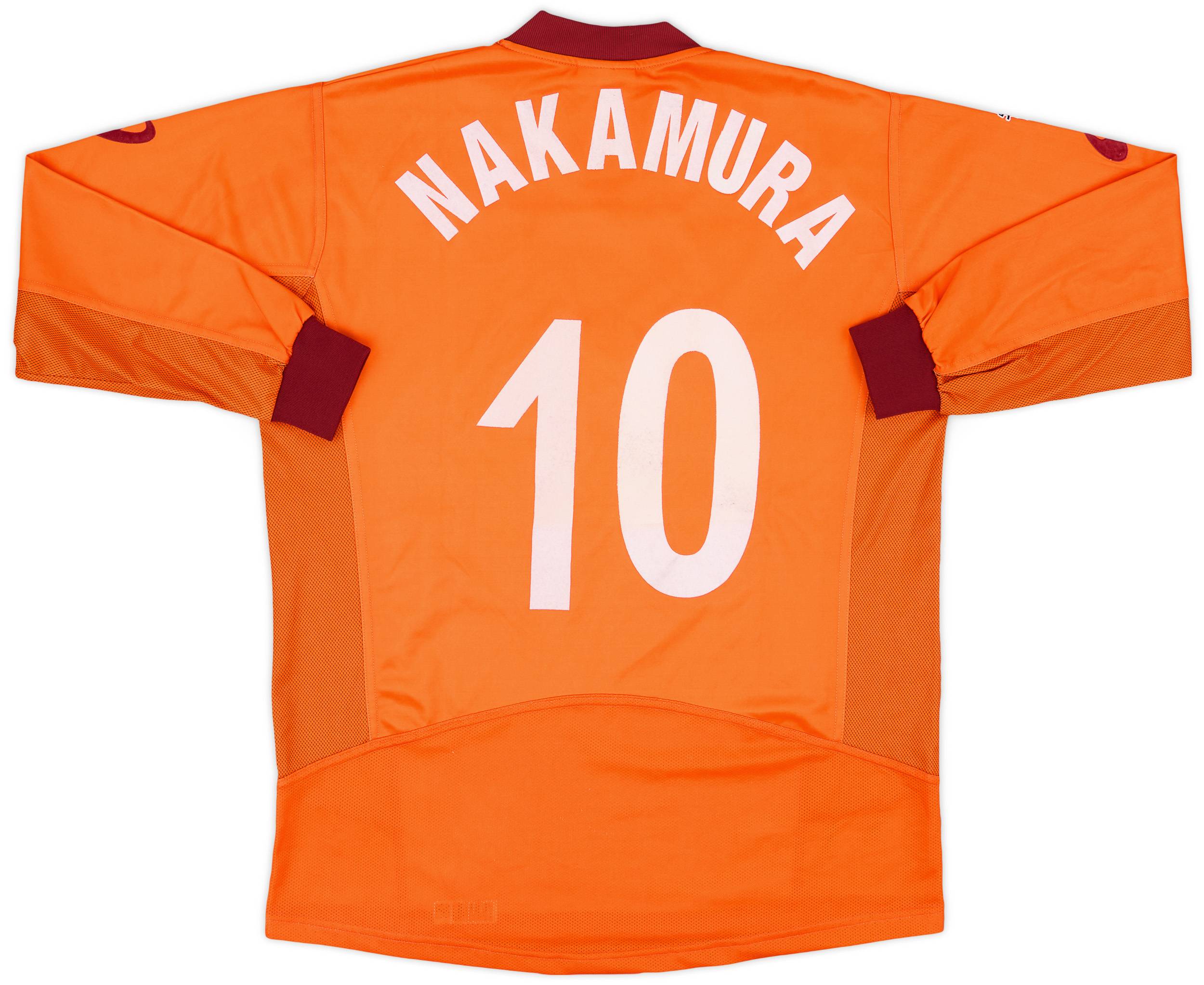 2003-04 Reggina Away L/S Shirt Nakamura #10 - 6/10 - (XL)