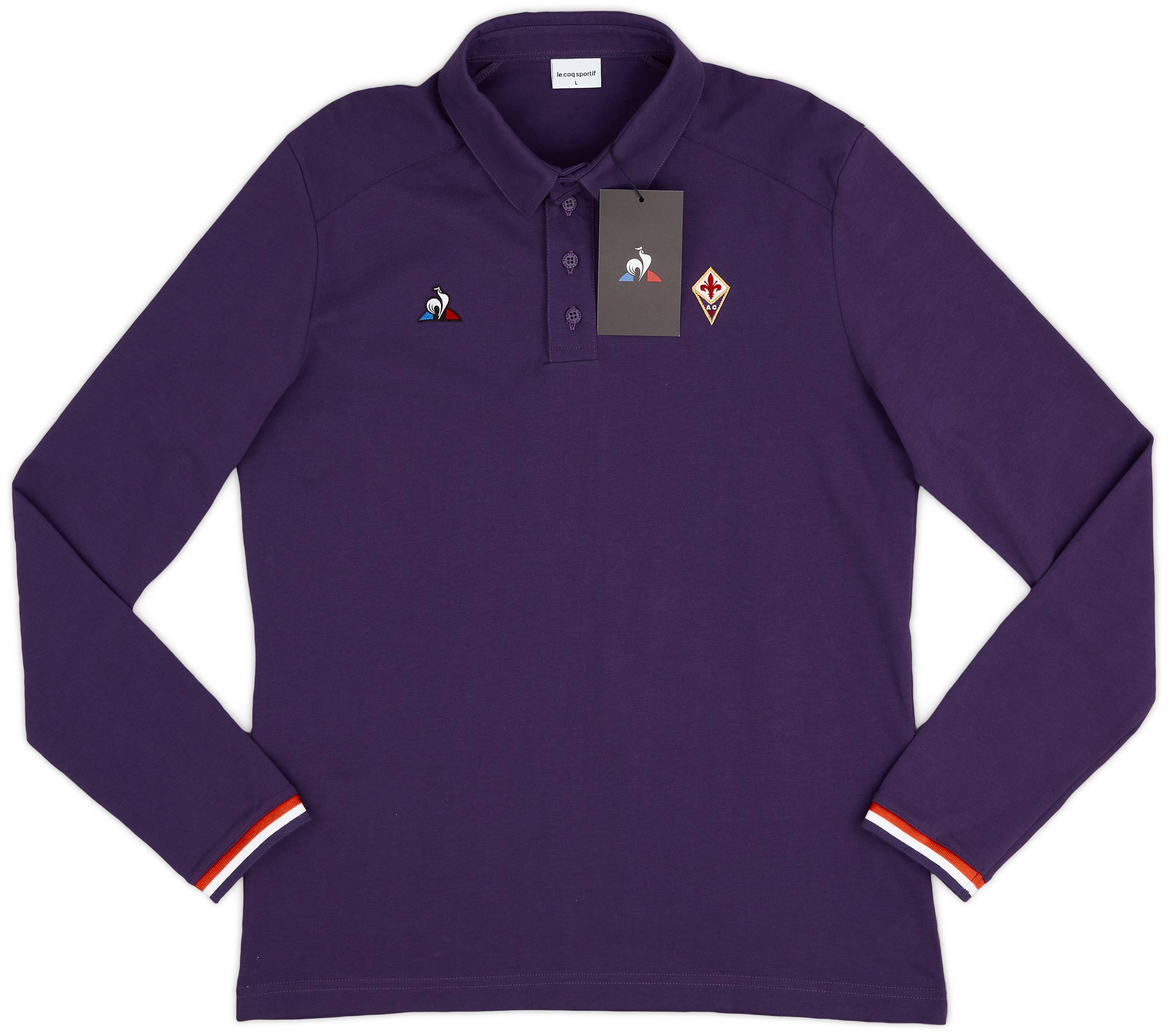 2019 20 Fiorentina Le Coq Sportif L S Polo T Shirt L